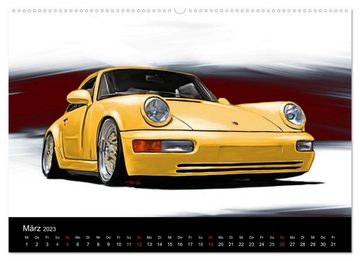 CALVENDO Wandkalender Porsche inspired Artwork by Reinhold Art´s (Premium, hochwertiger DIN A2 Wandkalender 2023, Kunstdruck in Hochglanz)