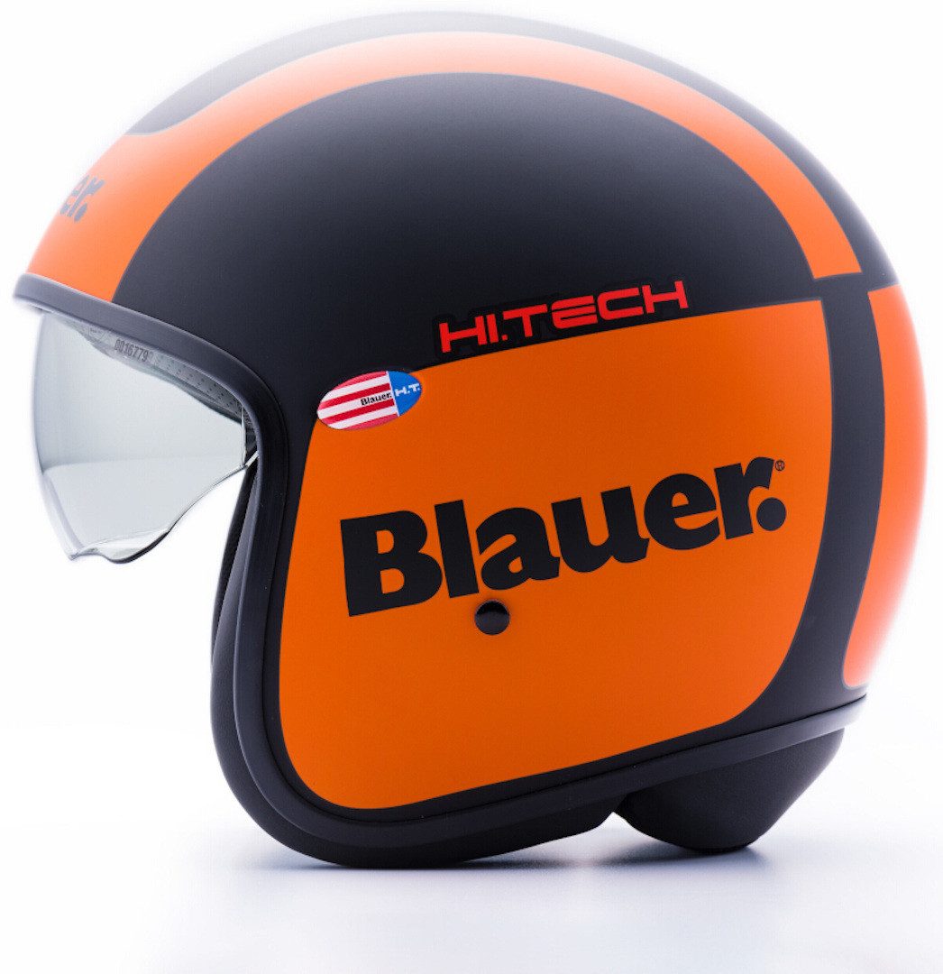Blauer Motorradhelm Pilot 1.1 G Graphic Jethelm, Integriertes Sonnenvisier