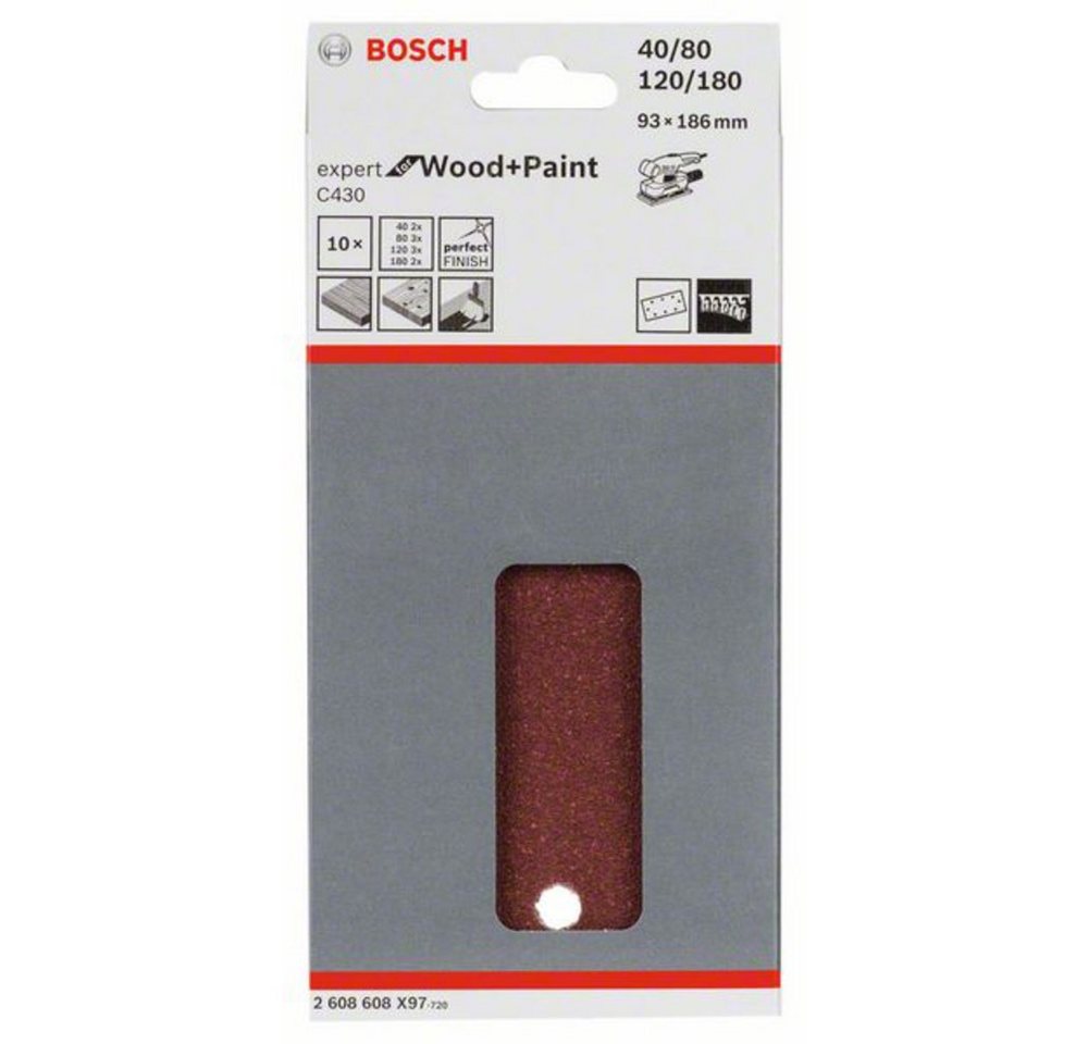 Thumbnail - Bosch Accessories Schleifpapier Bosch Accessories 2608608X97 2608608X97 Schwingschleifpapier Körnung