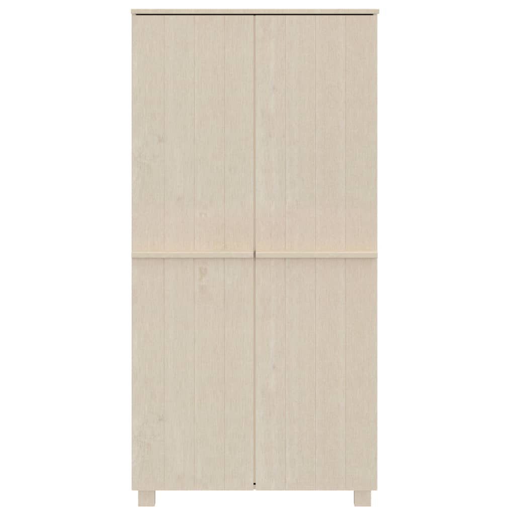 cm Honigbraun 89x50x180 Massivholz Kiefer HAMAR (1-St) furnicato Kleiderschrank