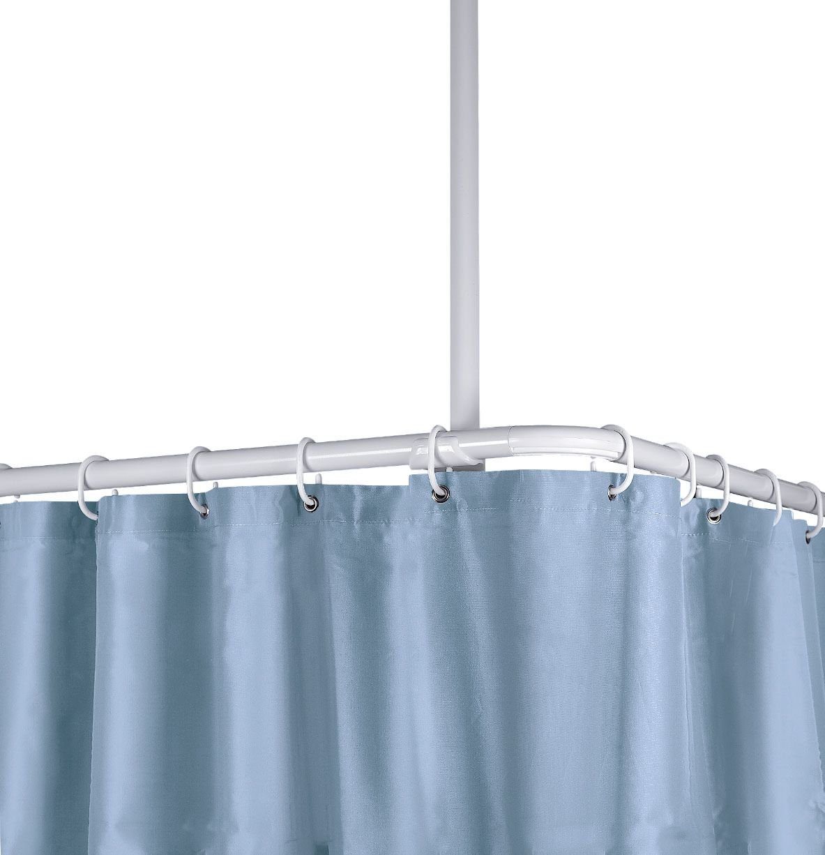 Kleine Wolke Duschvorhang Kleine Wolke Deckenhalter für Duschstangen weiß | Duschvorhangstangen