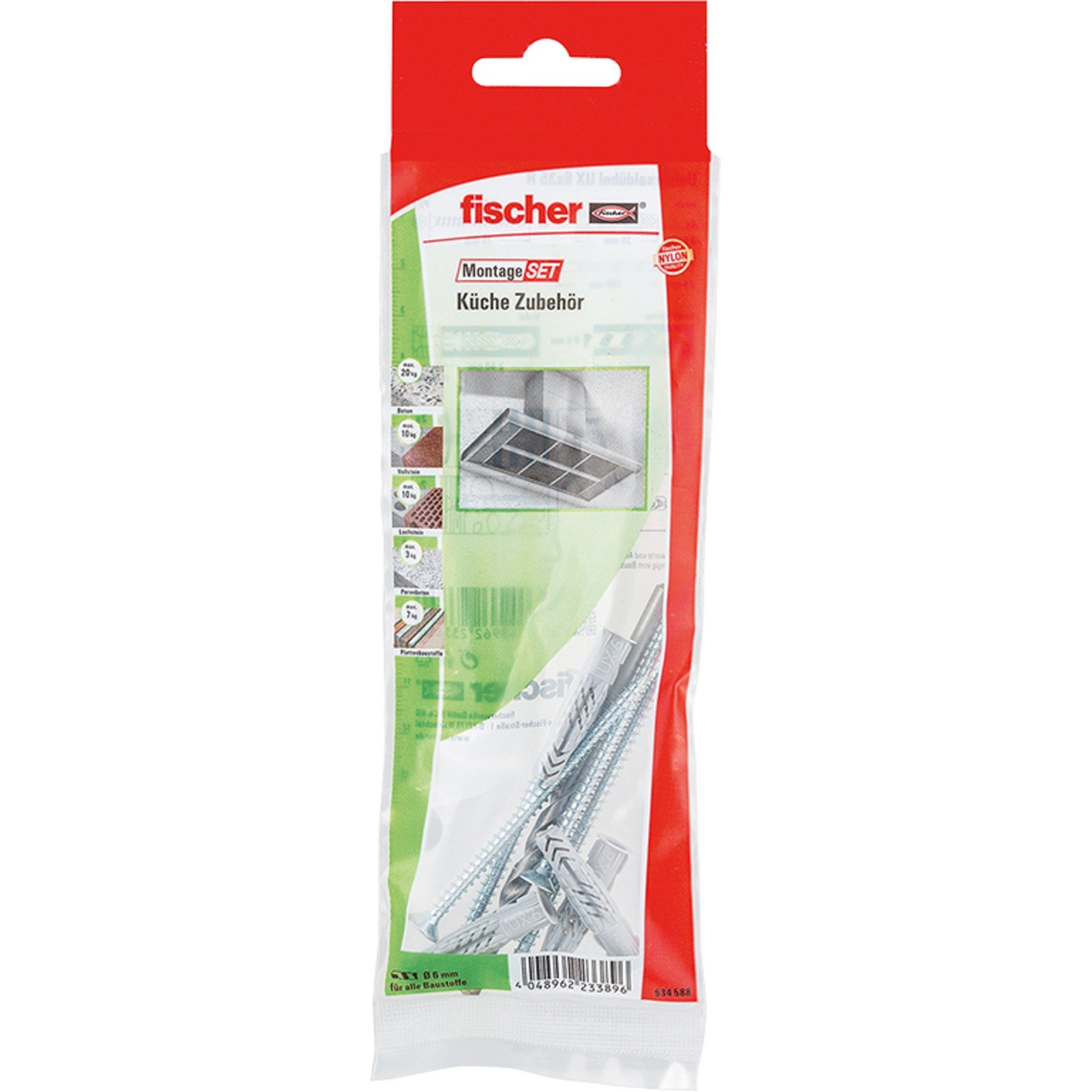 Fischer Universaldübel fischer MontageSet Küche Zubehör B, Dübel