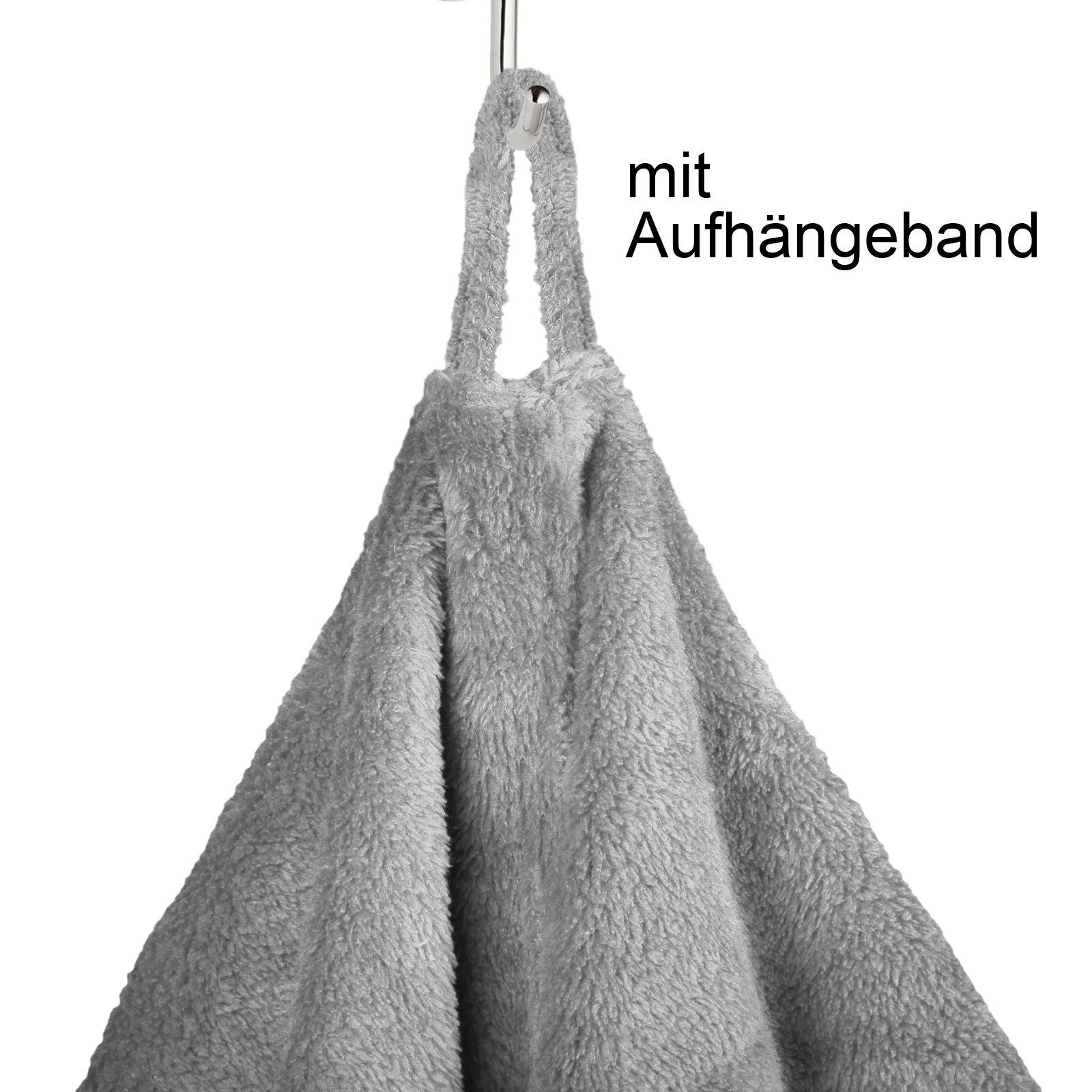 Gräfenstayn Unisex-Bademantel Bademantel Kapuze Flanell Fleece, L Grau, warm & kuschelig, Waden bis Knöchellang, Fronttaschen, Gürtel, S-XXXL