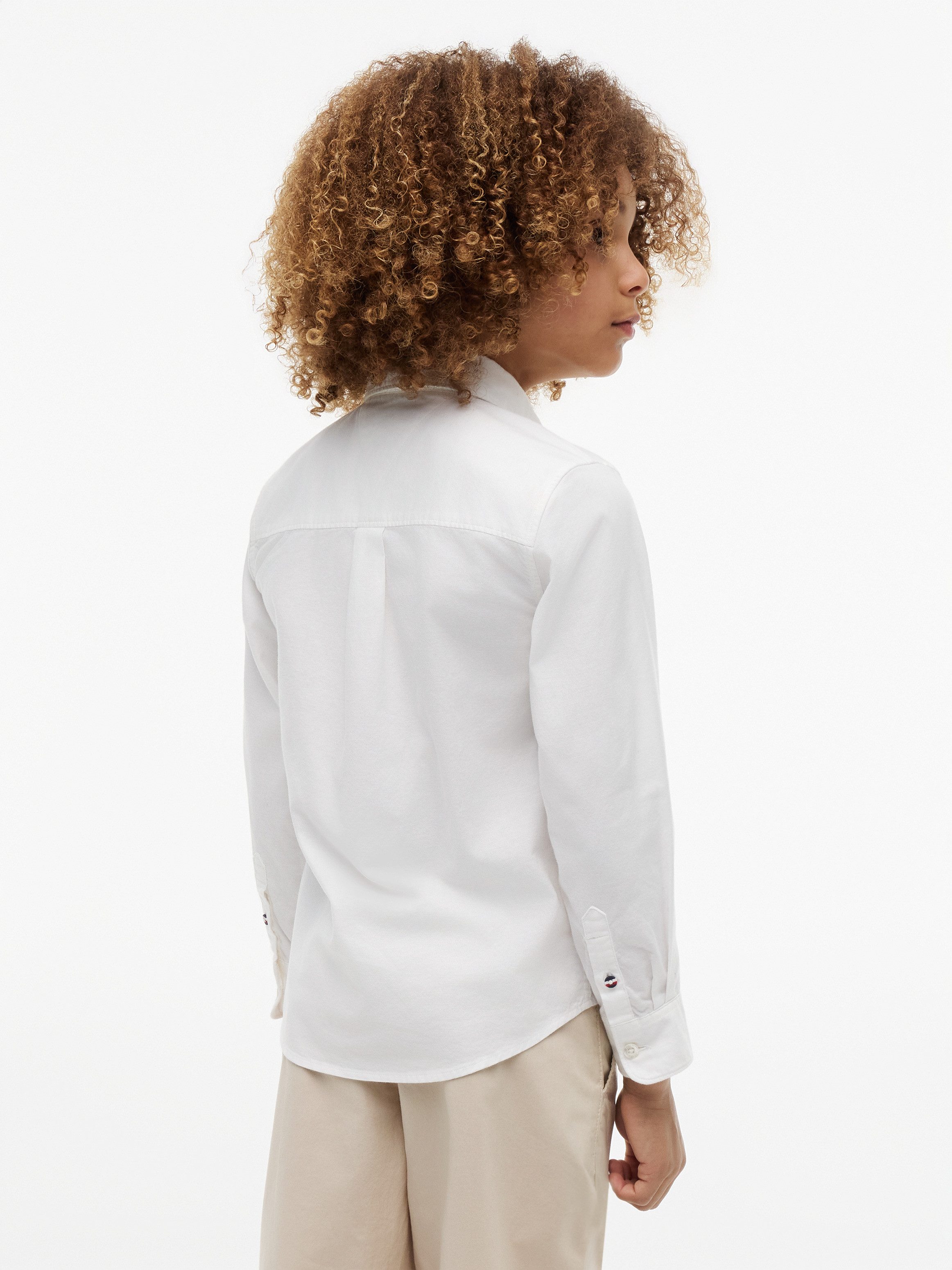 Tommy Hilfiger Langarmhemd FLAG OXFORD SHIRT Kinder bis 16 Jahre mit Button-Down-Kragen
