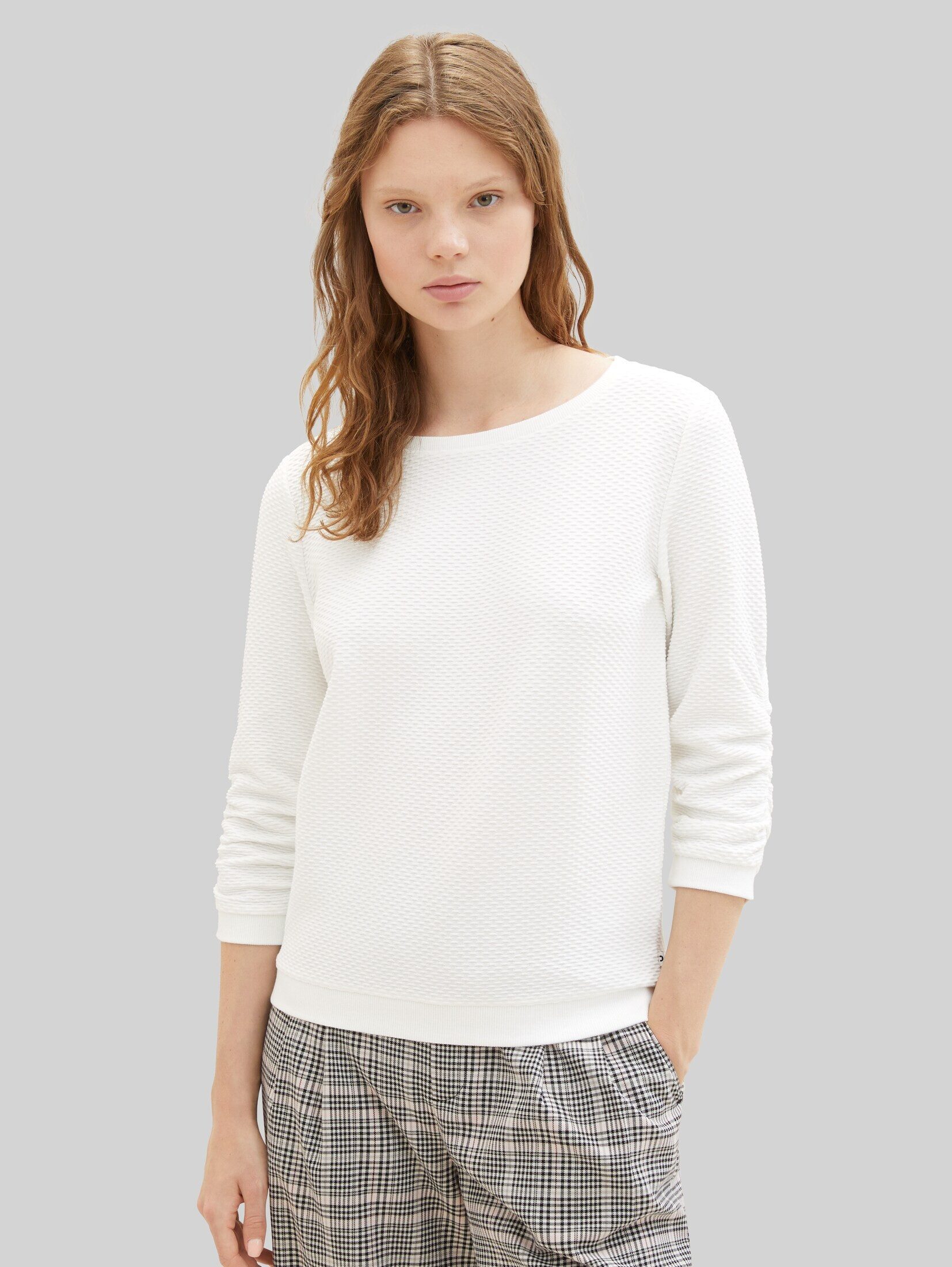TOM TAILOR Denim Sweatshirt Strick & Sweatshirts Sweatshirt mit Raffungen