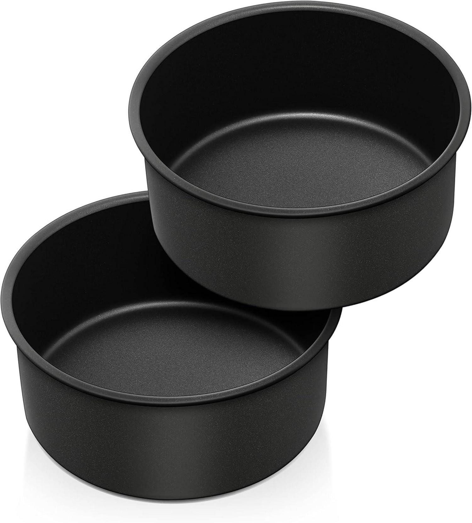 Back-Set Backform Set Edelstahl Rund Kuchenform 16 cm 2er Antihaftbeschichtet