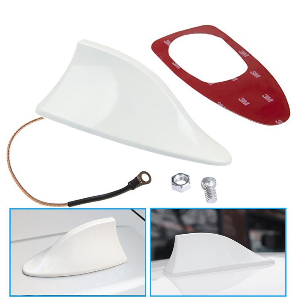 Bolwins A65C Universal Auto Shark Hai Antenne Dachantenne Haifisch Hochglanz Dachantenne (AM & FM Signal, für Innenbereich & außenbereich), AM & FM Signal, schönes Design und sehr praktisch