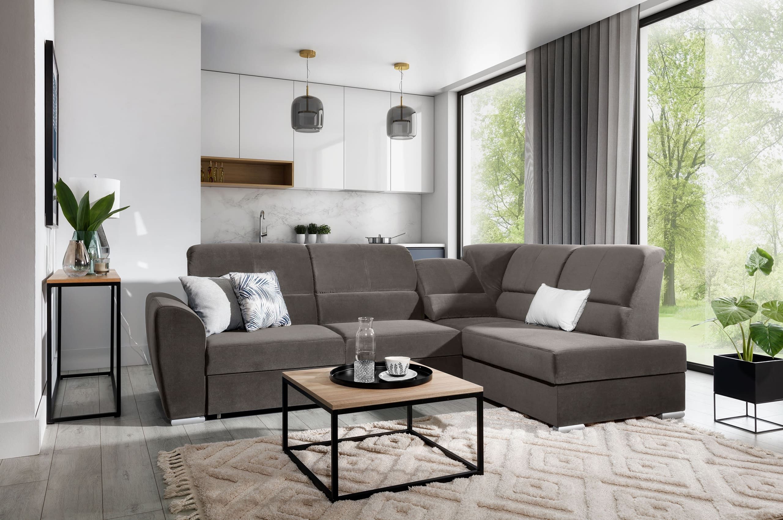 MF Design Polsterecke Silver, mit Bettfunktion