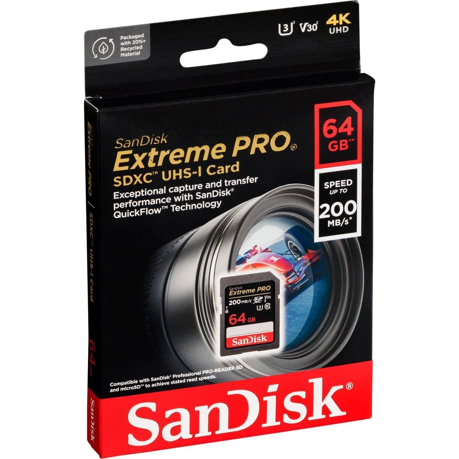 Sandisk Extreme Pro SD Karte Memory Card 4K Speicherkarte (64 GB) – Bild 3 von 3