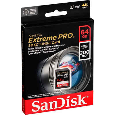 Sandisk Extreme Pro SD Karte Memory Card 4K Speicherkarte (64 GB)