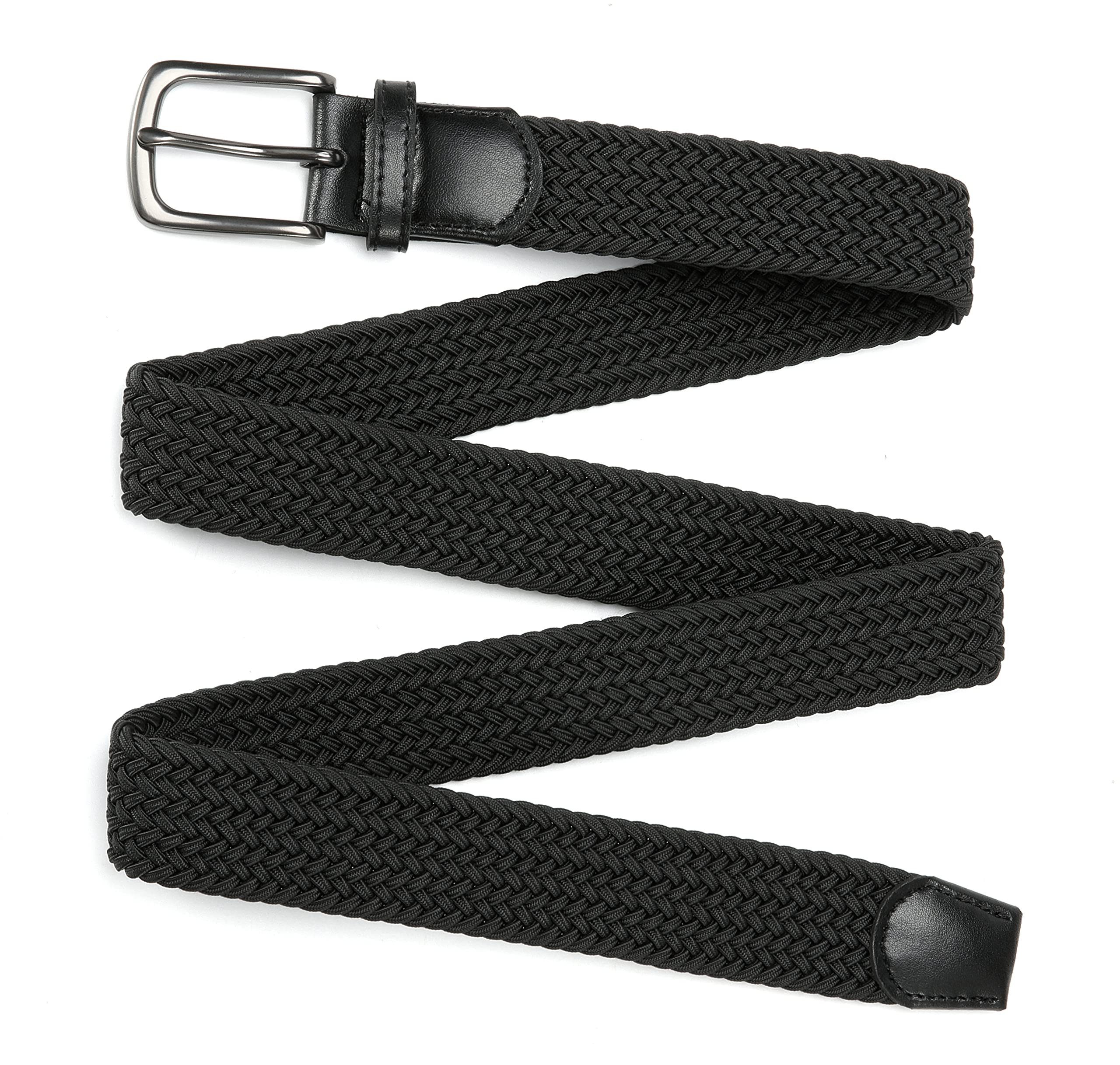 FOUORTUNATE-BEE Stoffgürtel Herren Stretchgürtel 34 mm, Geflochtener Elastikgürtel Casual Elastischer Gürtel für Jeans, Golfhosen und Freizeithosen – Bild 3 von 5