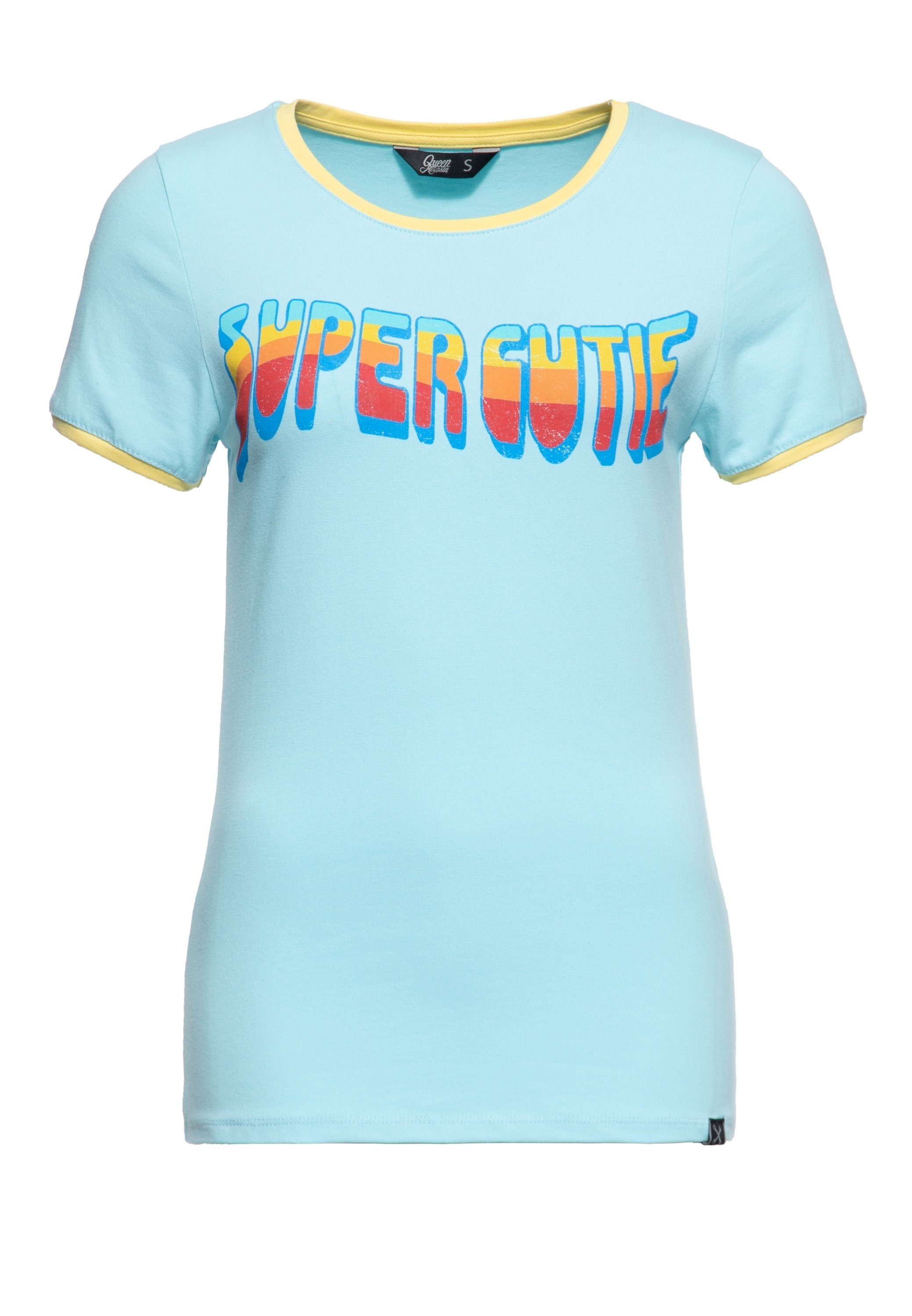 QueenKerosin Kurzarmshirt Super Cutie mit Retro günstig online kaufen