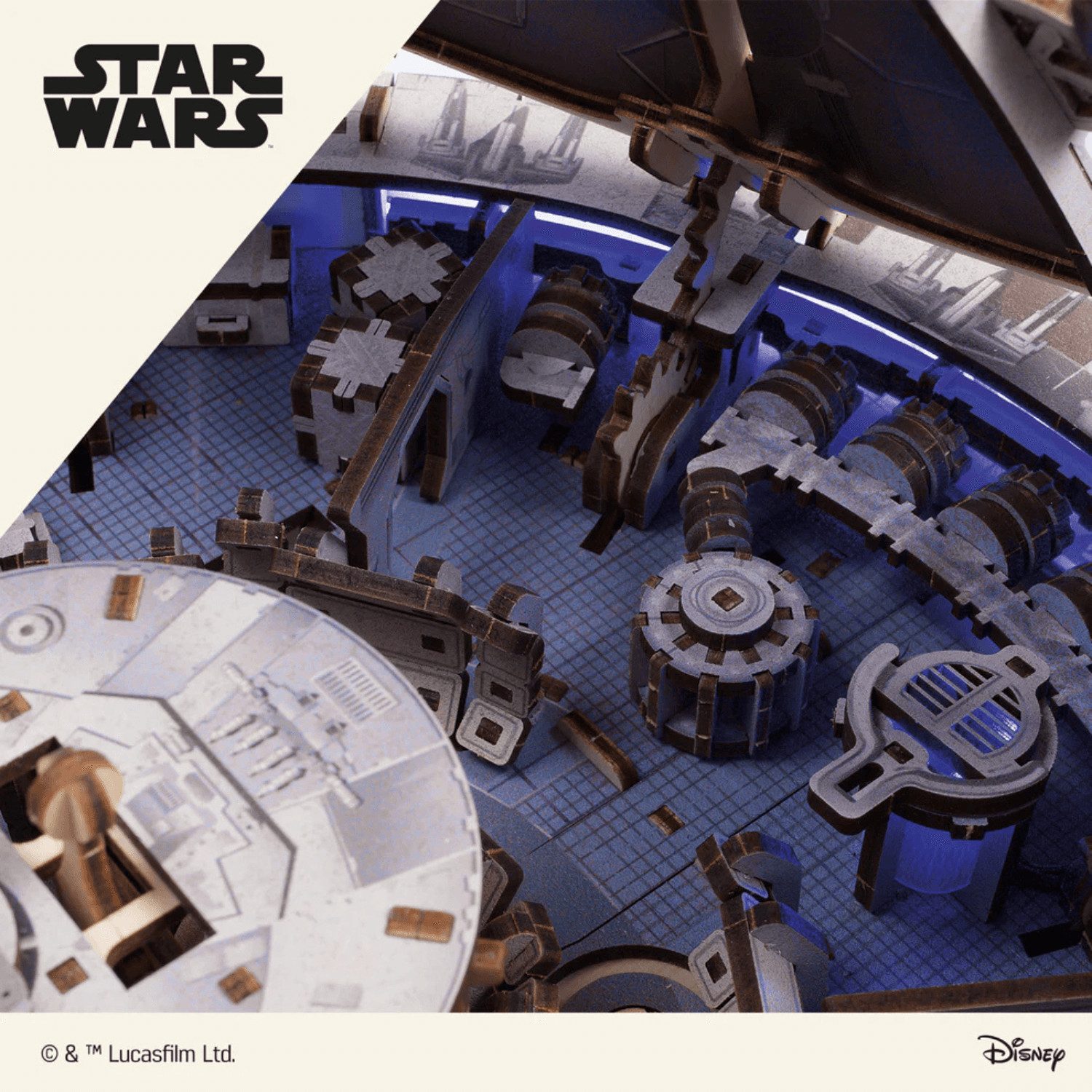 UGEARS Modellbausatz Star Wars Millennium Falcon Raumschiff aus Holz, (1235-tlg) – Bild 3 von 5