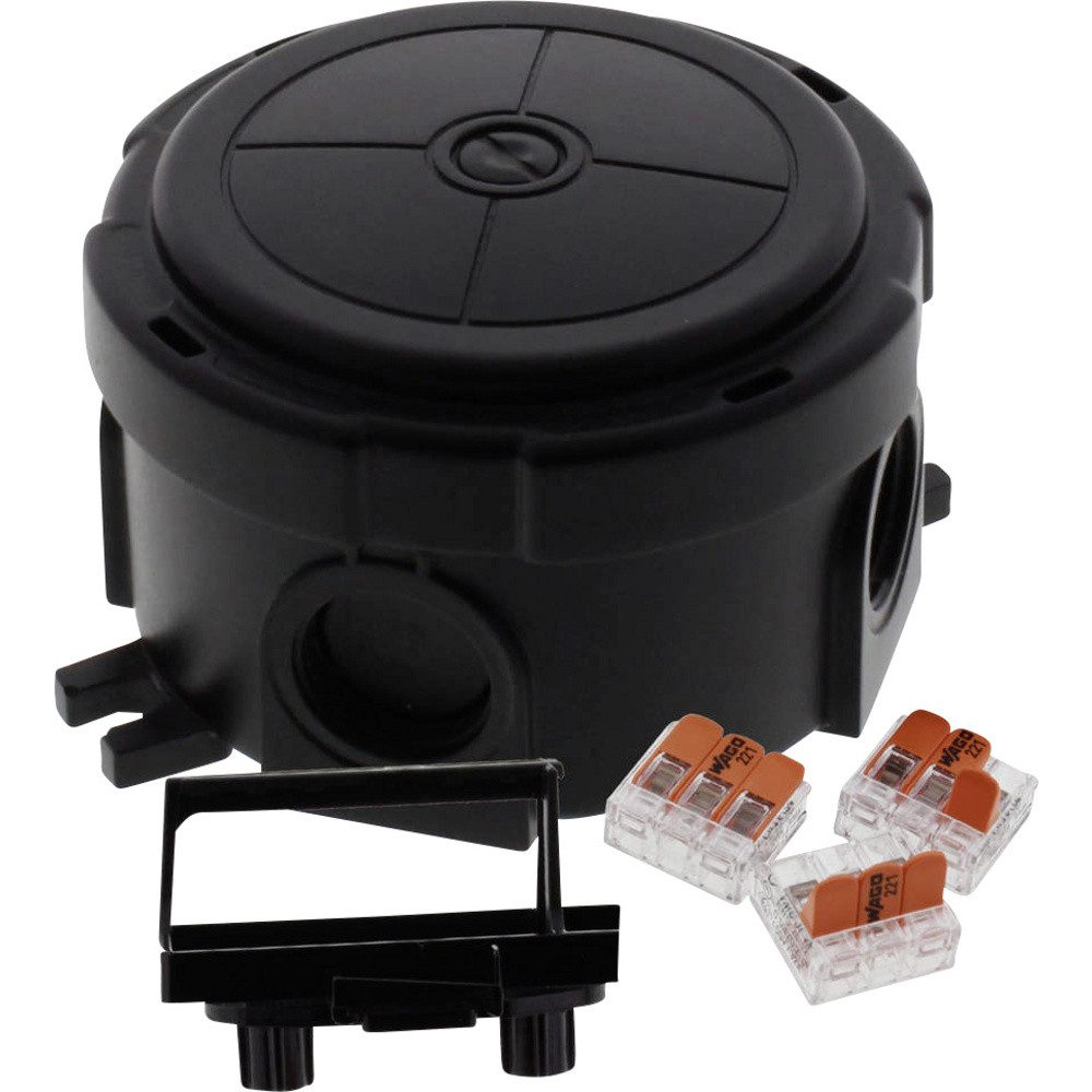 WISKA Verteilerbox Wiska 10110636 Abzweigkasten (L x B x H) 100 x 89 x 57 mm Schwarz IP66