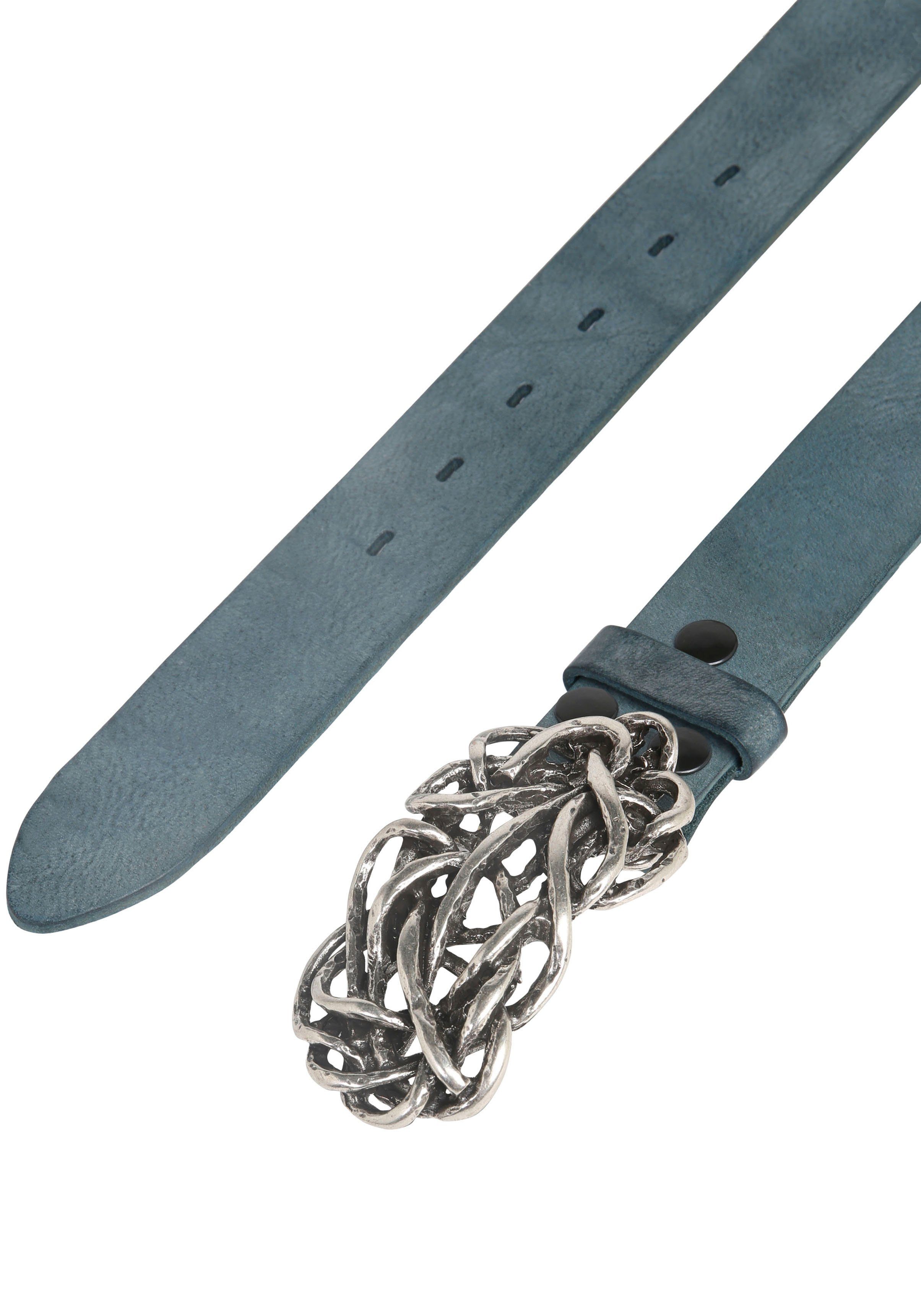 Rettungsring Gürtel Ledergürtel mit austauschbarer Schließe »Strohknoten« günstig online kaufen