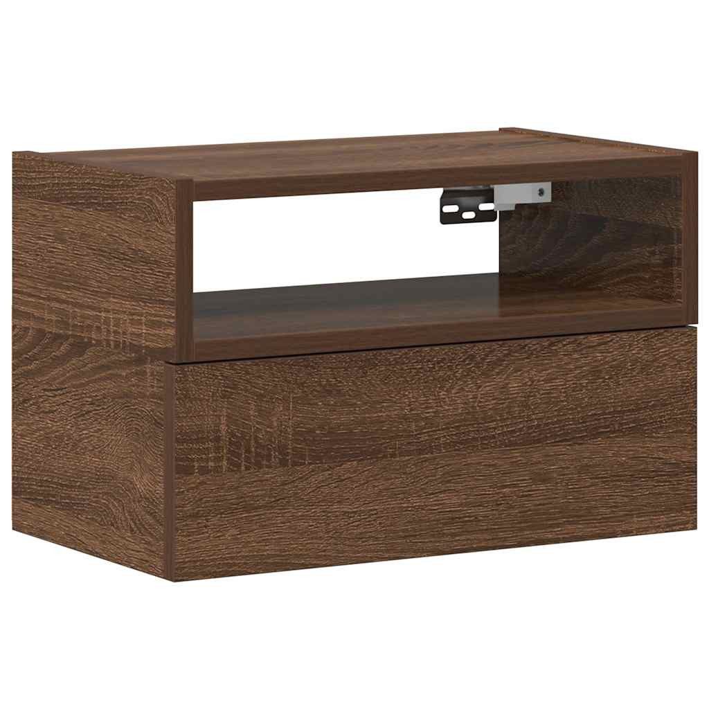 vidaXL Nachttisch Wand-Nachttisch Braun Eichen-Optik 45x26x28,5 günstig online kaufen