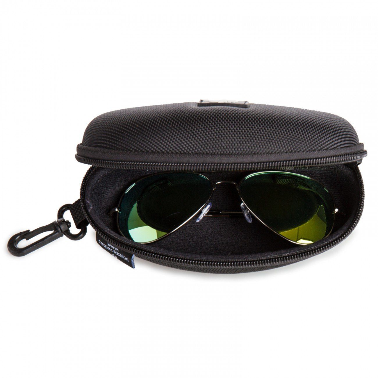 Caspar Sonnenbrille SG021 Unisex Retro XL Nickelbrille mit runden Gläsern bunt verspiegelt