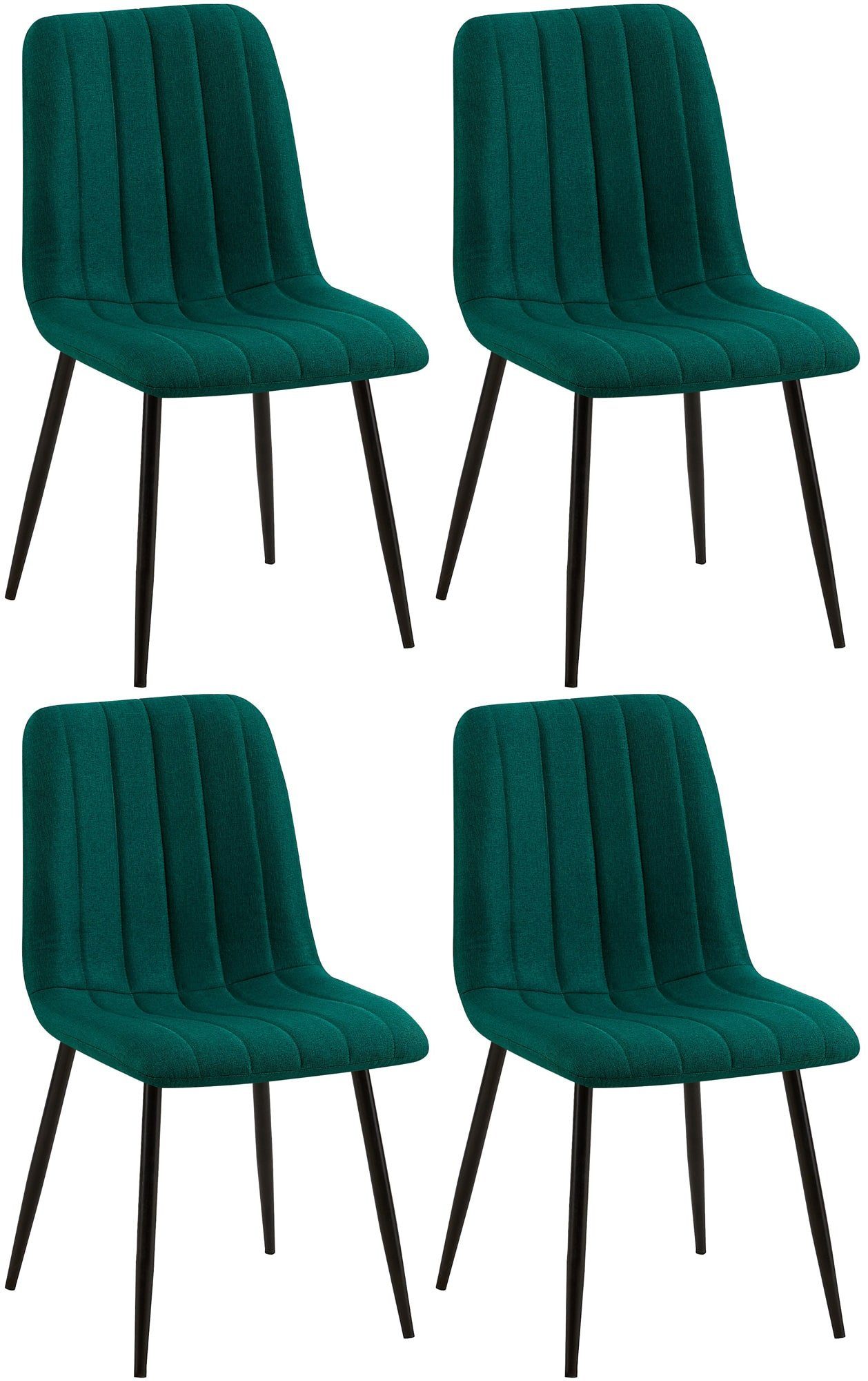 CLP Esszimmerstuhl Dijon (4er Set, 4 St), gepolstert, mit Ziernähten günstig online kaufen