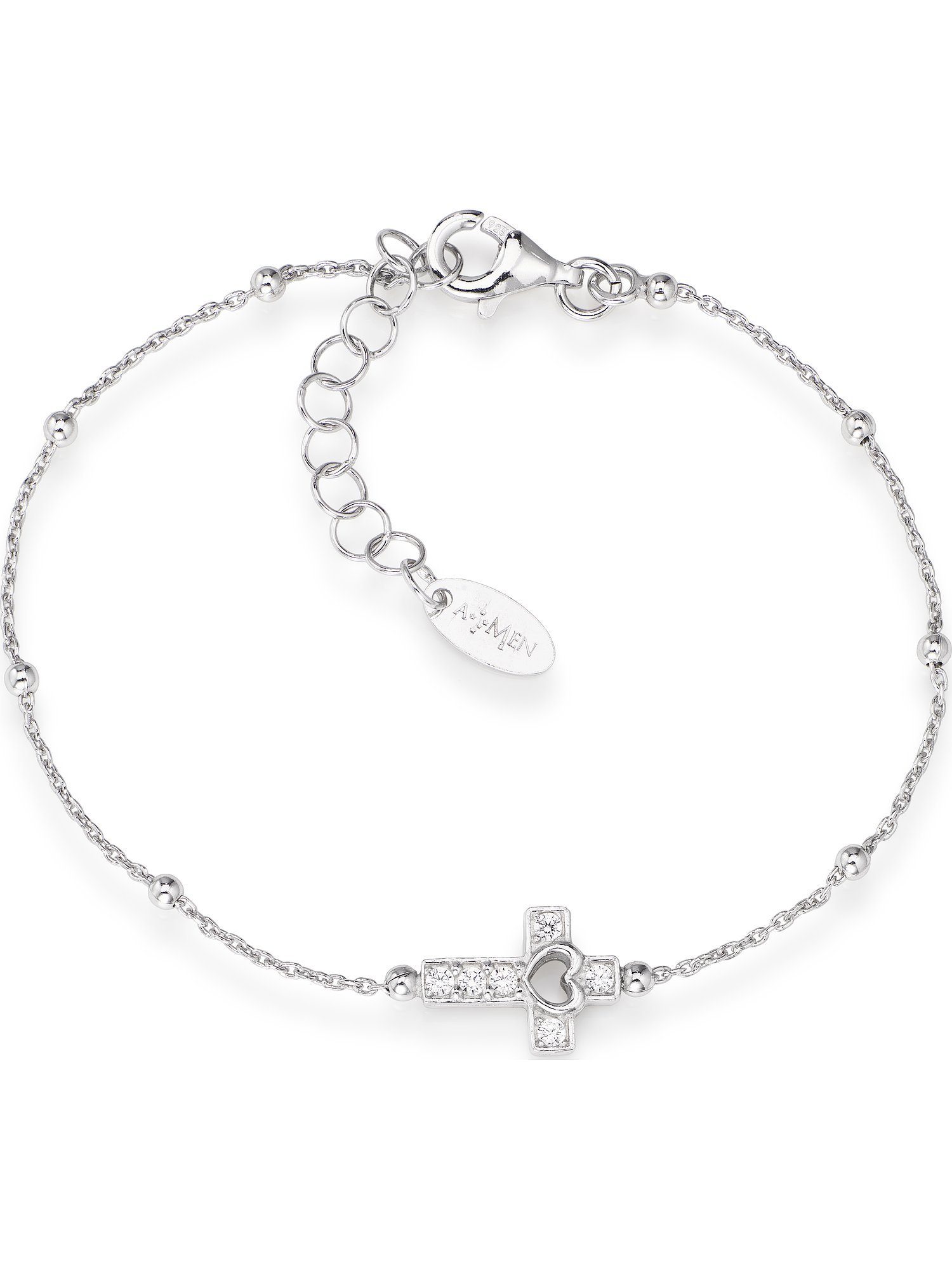 Zirkonia, 6 925er Amen Damen-Armband Amen Modern Silber Silberarmband