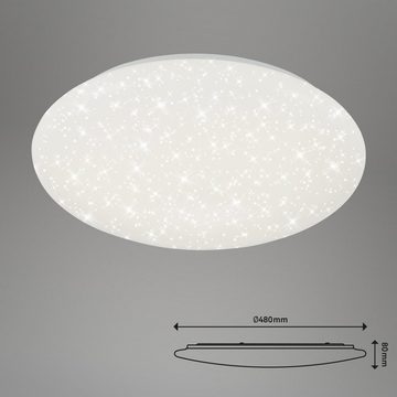 Briloner Leuchten LED Deckenleuchte 3226-016, LED fest verbaut, Neutralweiß, Deckenlampe Sternenhimmel, 2400lm, 4000K, Ø 48cm