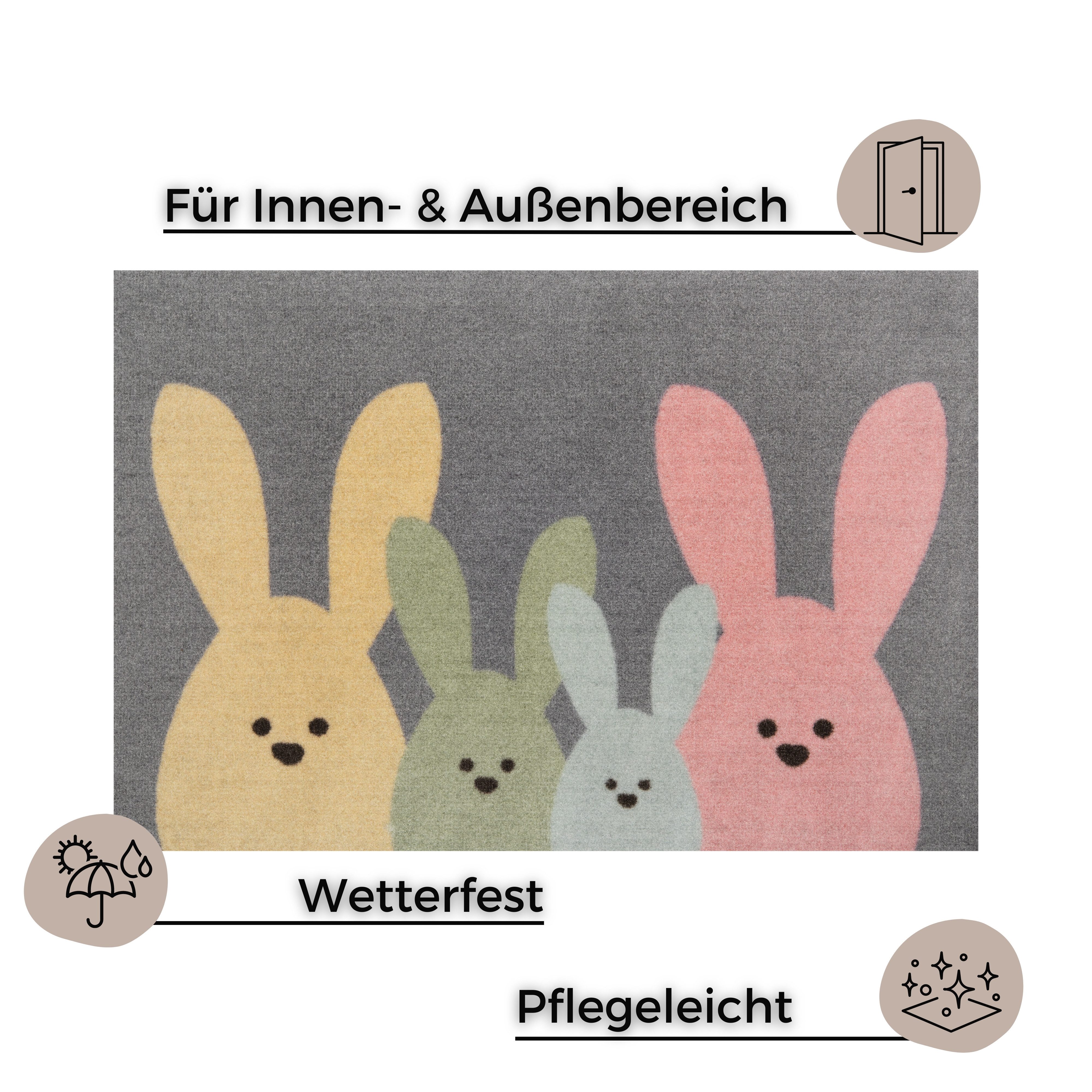 HANSE Home Fußmatte Bunny Family, Türmatte, günstig online kaufen