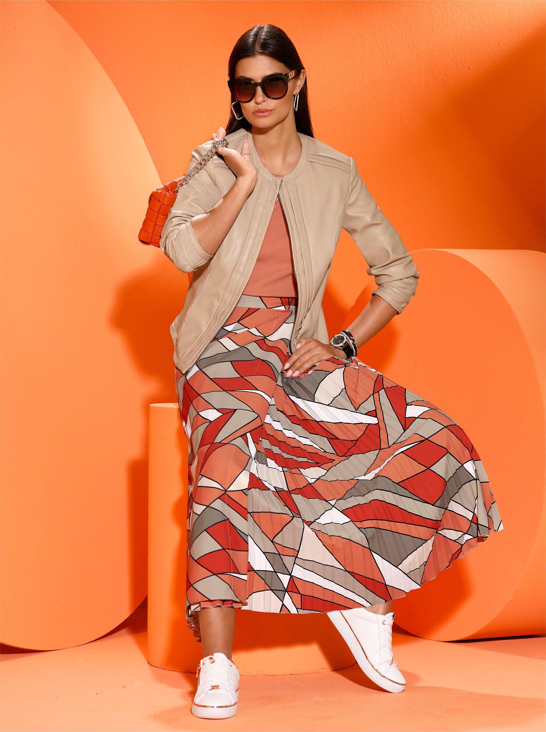 creation L Blusenblazer Lederimitat-Blazer .