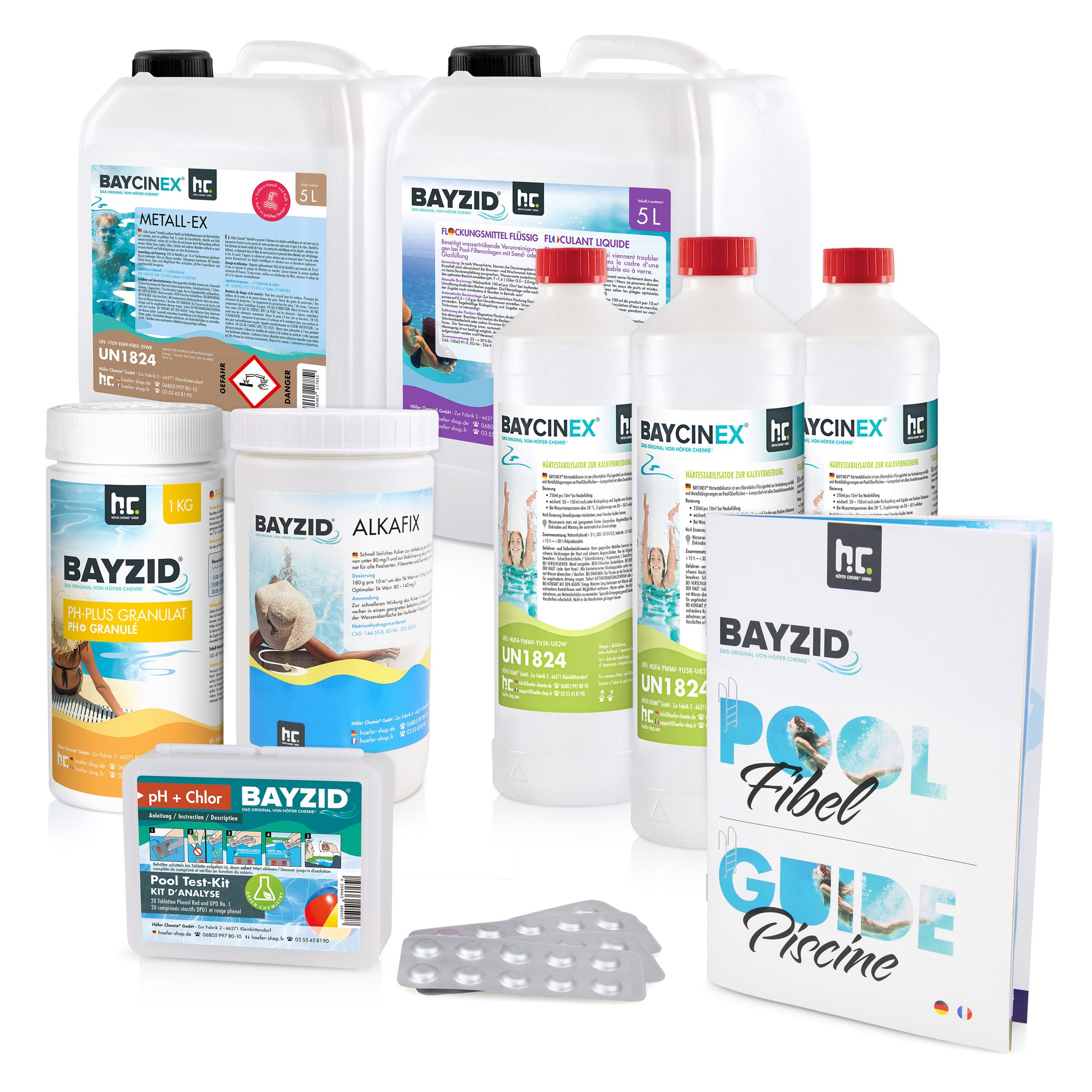 Poolpflege BAYZID® Anti Trübungs-Set für Pools mit Brunnenwasser