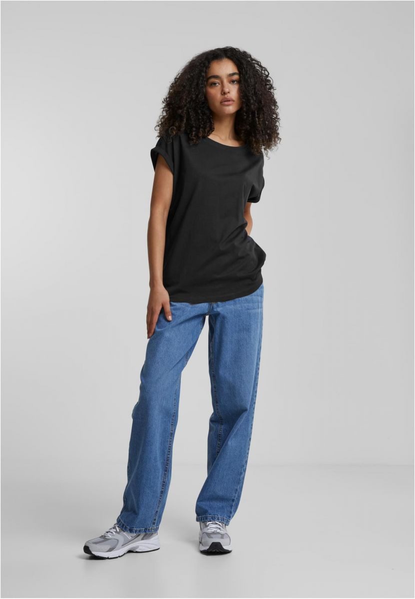 URBAN CLASSICS Rundhalsshirt Ladies Extended Shoulder Tee Damen T-Shirt