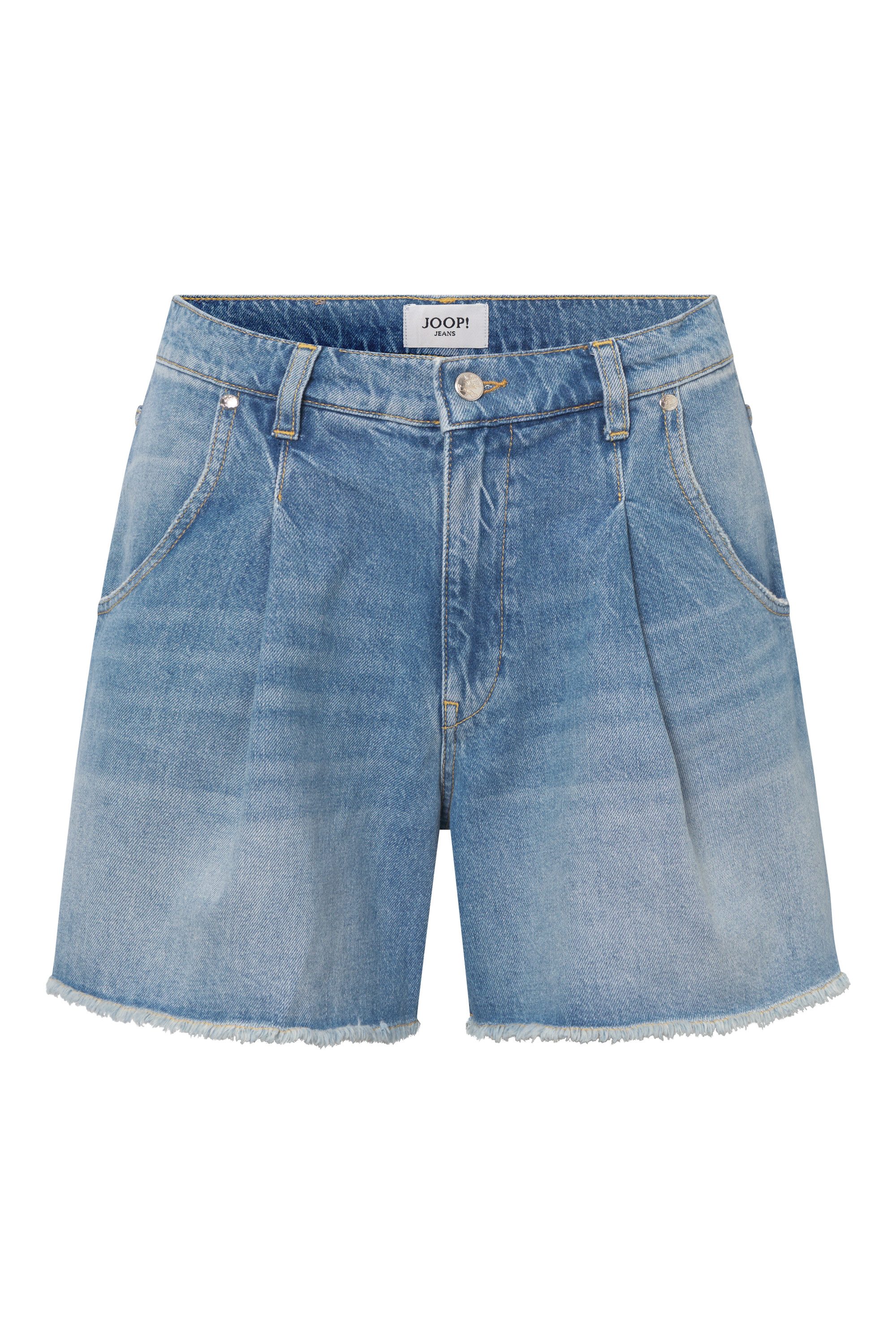 Joop Jeans Jeansshorts Esther mit Fransensaum günstig online kaufen