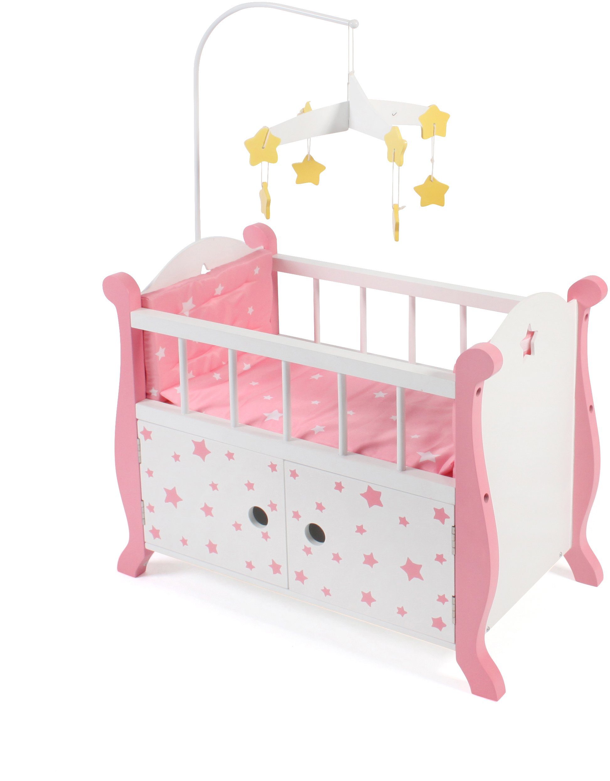 CHIC2000 Puppenbett Stars Pink, aus Holz mit Mobile günstig online kaufen