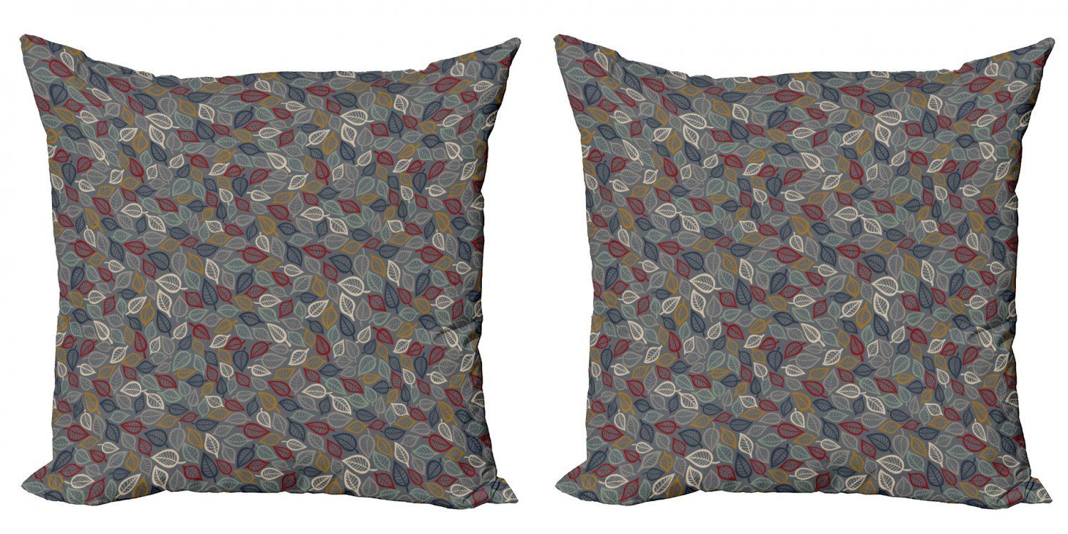 Kunst Doppelseitiger Stück), Digitaldruck, Blätter tonte Accent Faded Modern (2 Kissenbezüge Herbst Abakuhaus
