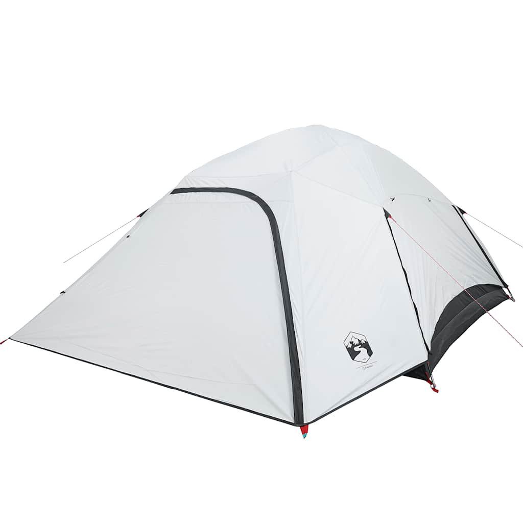 vidaXL Kuppelzelt Kuppel-Campingzelt 4 Personen Weiß Dunkel Wasserdicht, (1 tlg)