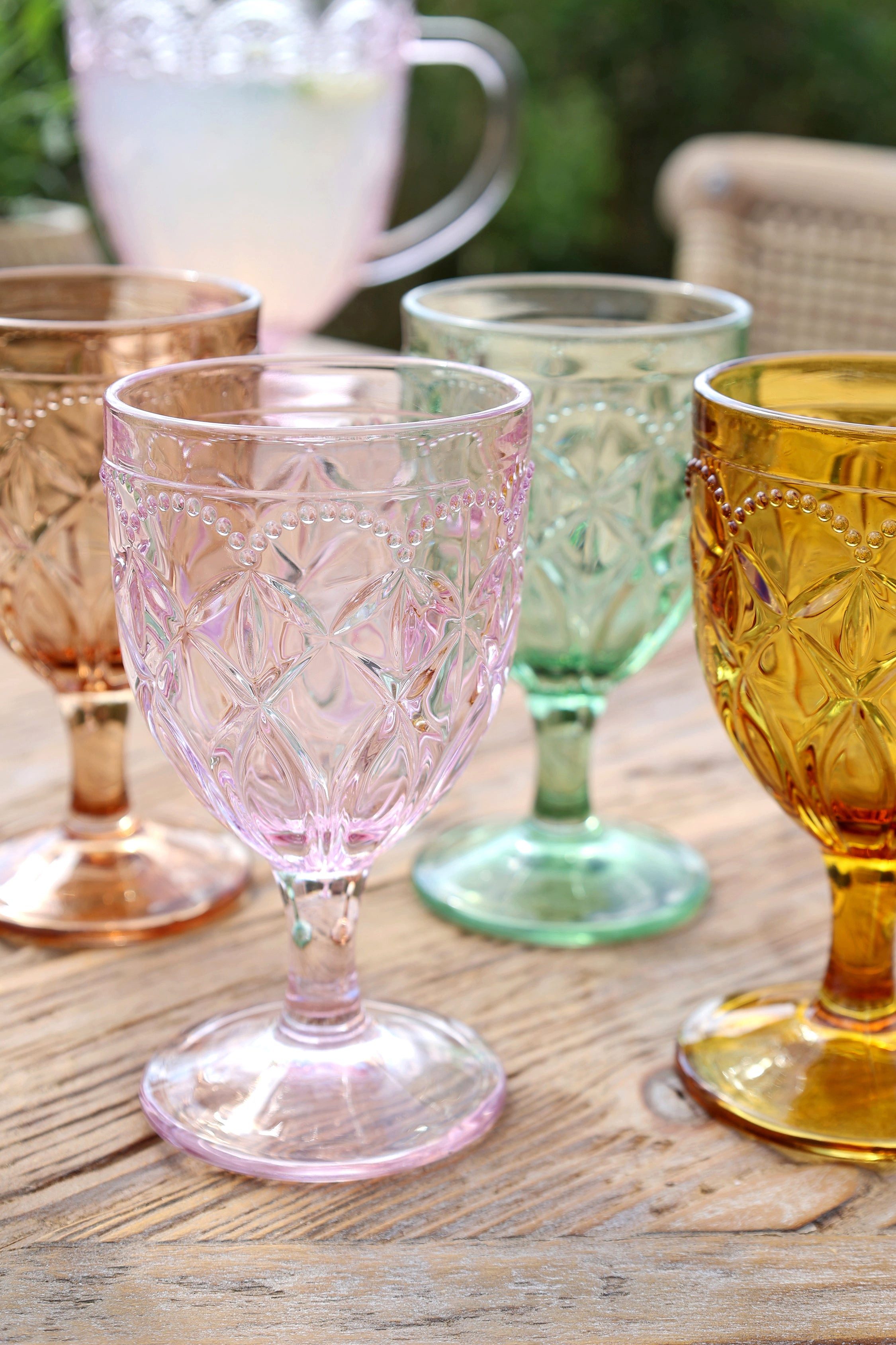 Chic Antique Weinglas Chic Antique Saint-Émilion Weinglas mit Muster 6er Set