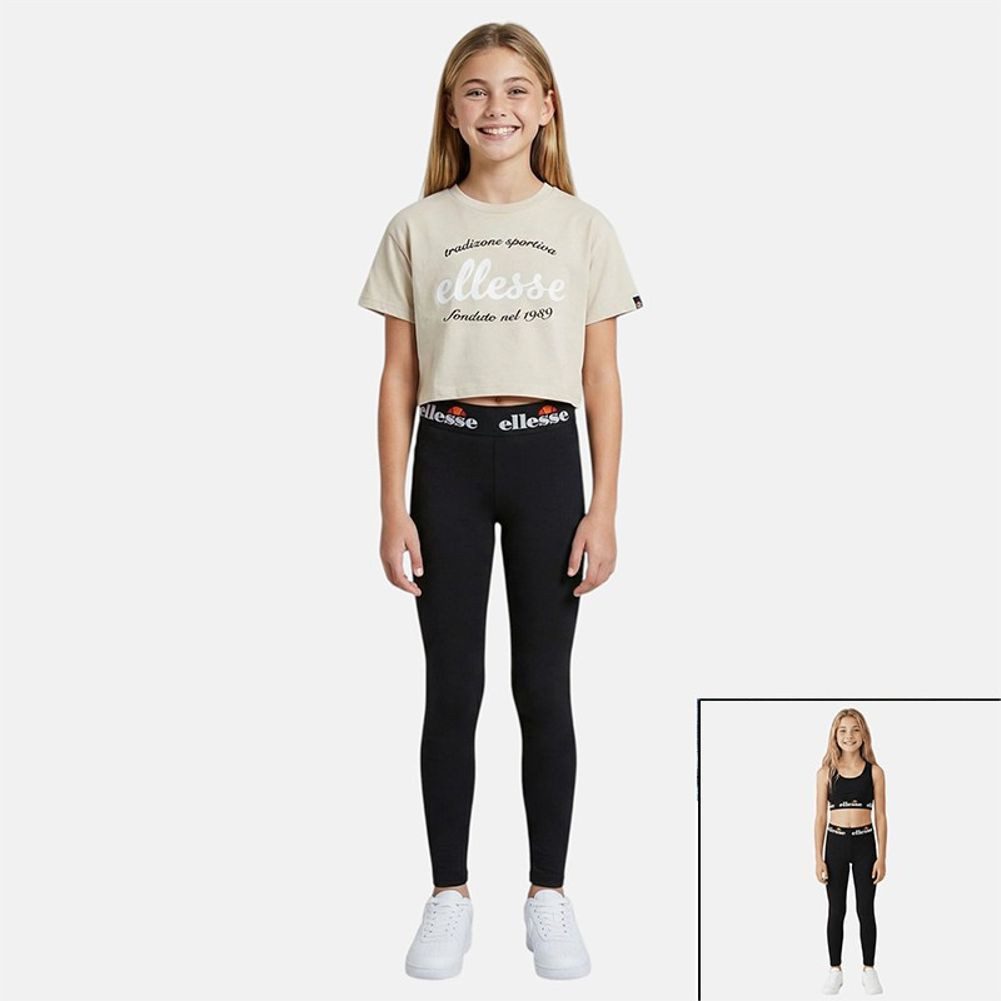 Ellesse Sportanzug Ellesse Mädchen 3 teiliges Sportset 8 9 10 11 12 13 14 Jahre (Set, 3 Teile Mädchen Sporthose, Oberteil, Bustier), 3 Teile bestehend aus Hose, T-Shirt und Sport BH