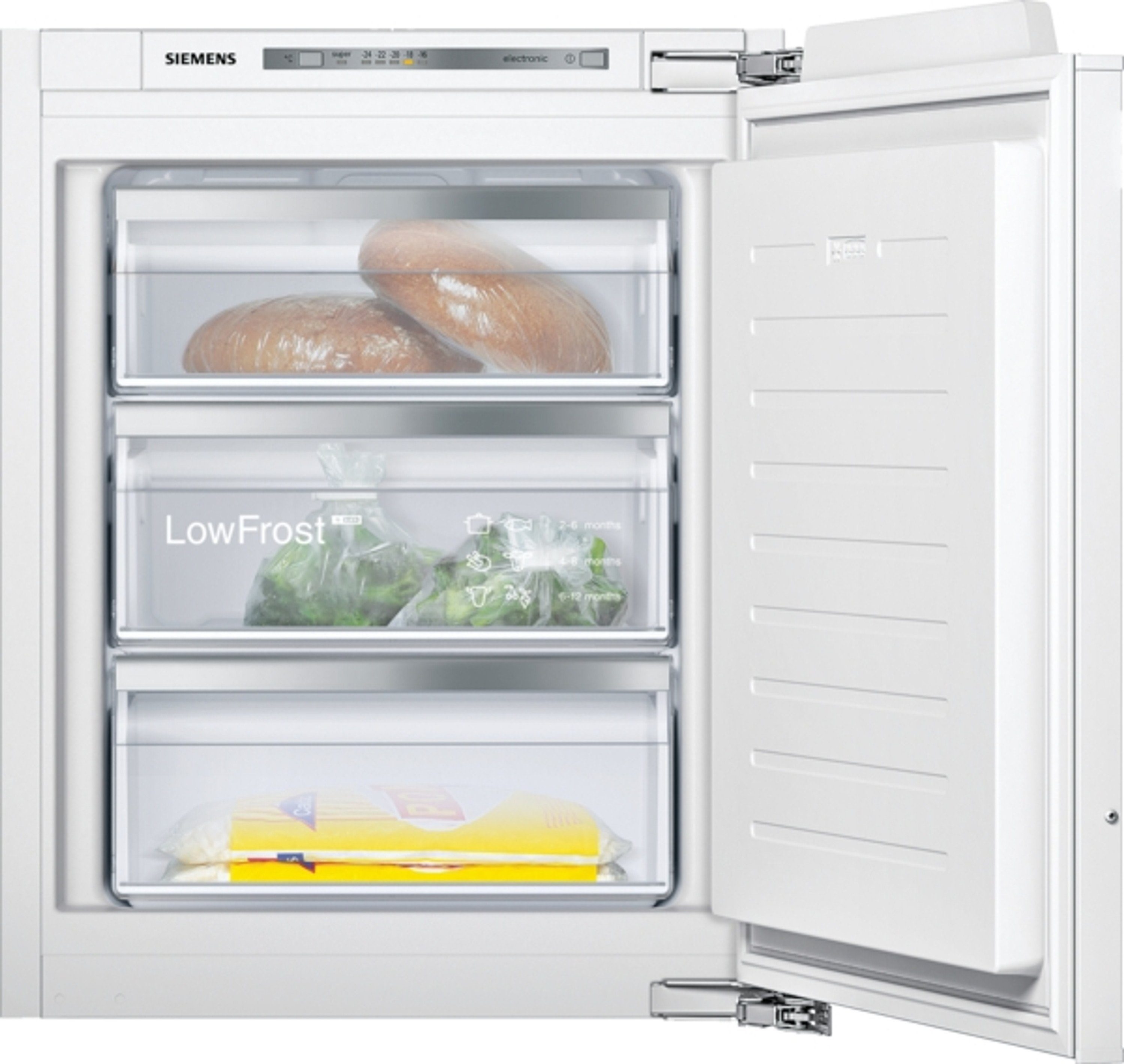 SIEMENS Einbaugefrierschrank GI11VADE0, 72 cm hoch, 56 cm breit, Gefrierschrank, Flachscharnier mit Softeinzug