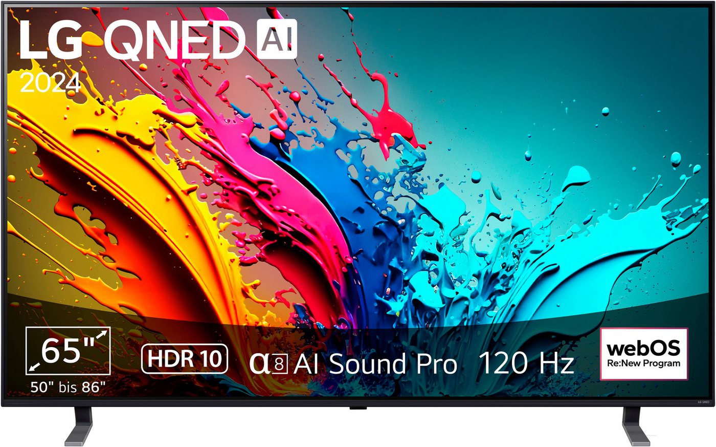 LG 65QNED85T6C QNED-Fernseher (164 cm/65 Zoll, 4K Ultra HD, Smart-TV) schwarz ! RABATT: 31.34% LG 65QNED85T6C QNED-Fernseher (164 cm/65 Zoll, 4K Ultra HD, Smart-TV) schwarz ! RABATT: 31.34%
