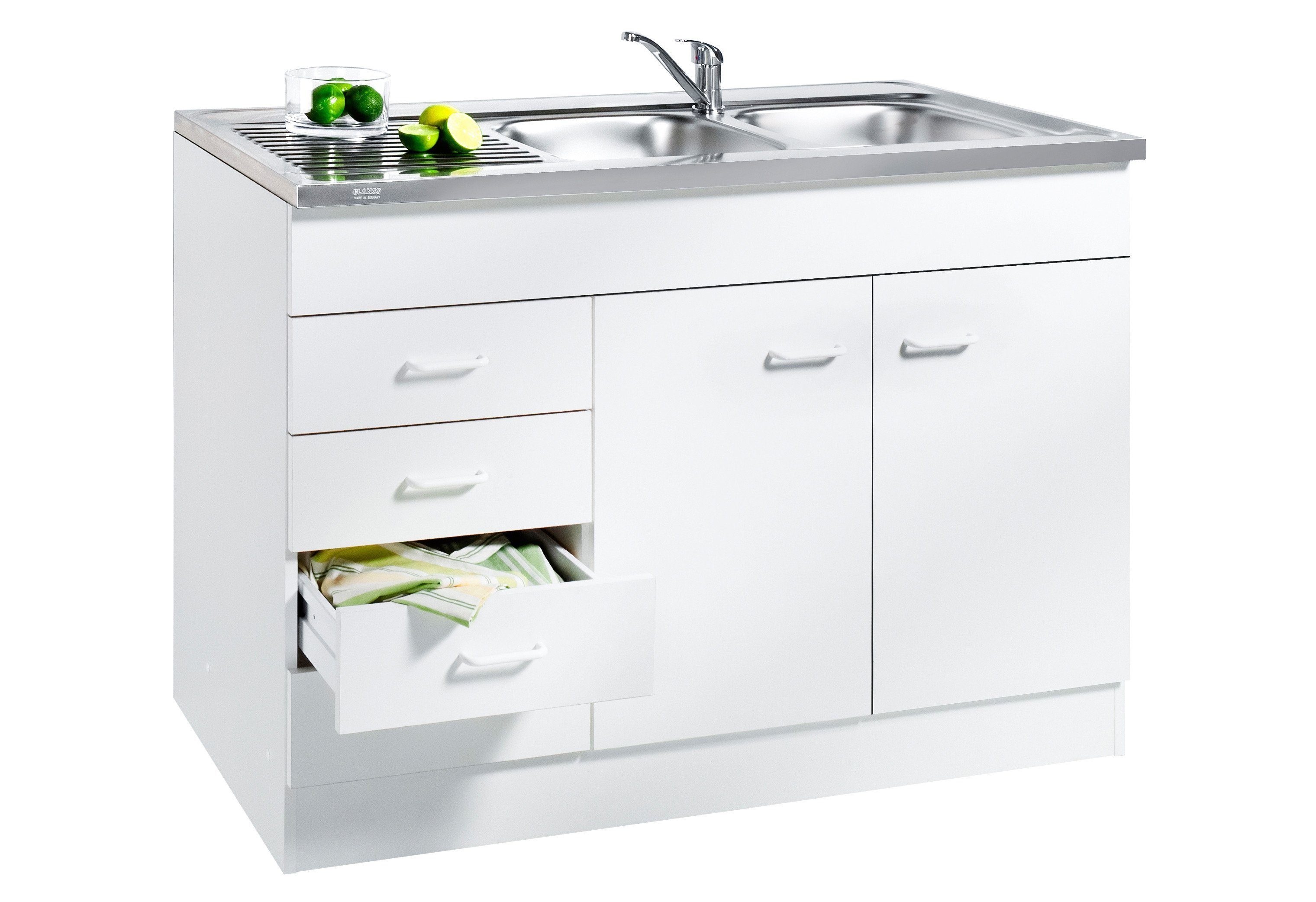 KOCHSTATION Spülenschrank KS-Elster Breite 120 cm