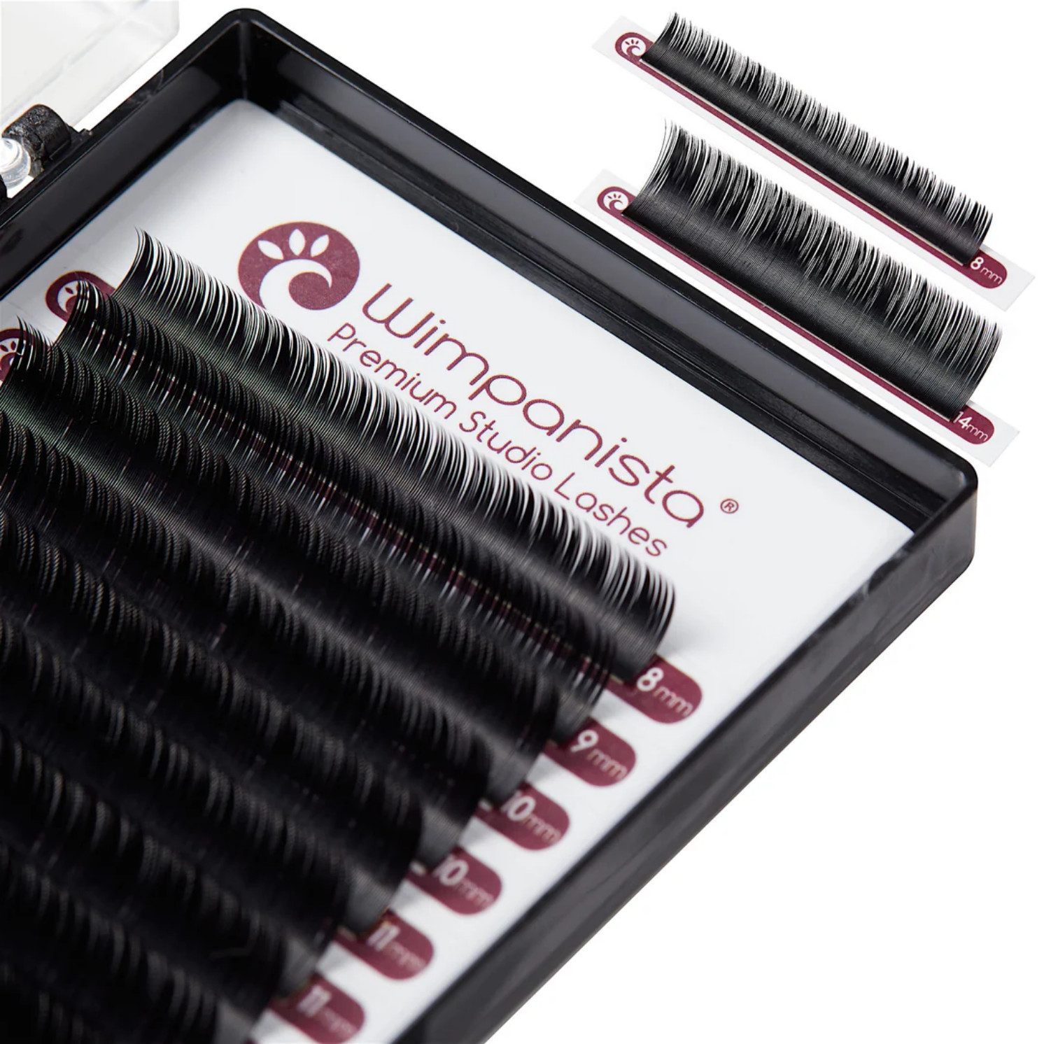 Wimpanista Einzelwimpern Seidenwimpern C Curl 0.15 mm Mix 8-14 mm, 1 tlg., Für die Wimpernverlängerung