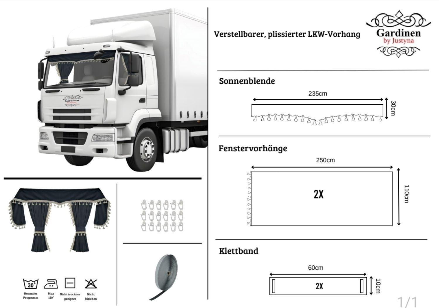 Gardinen by Justyna Verdunkelungsvorhang Lkw Gardine günstig online kaufen