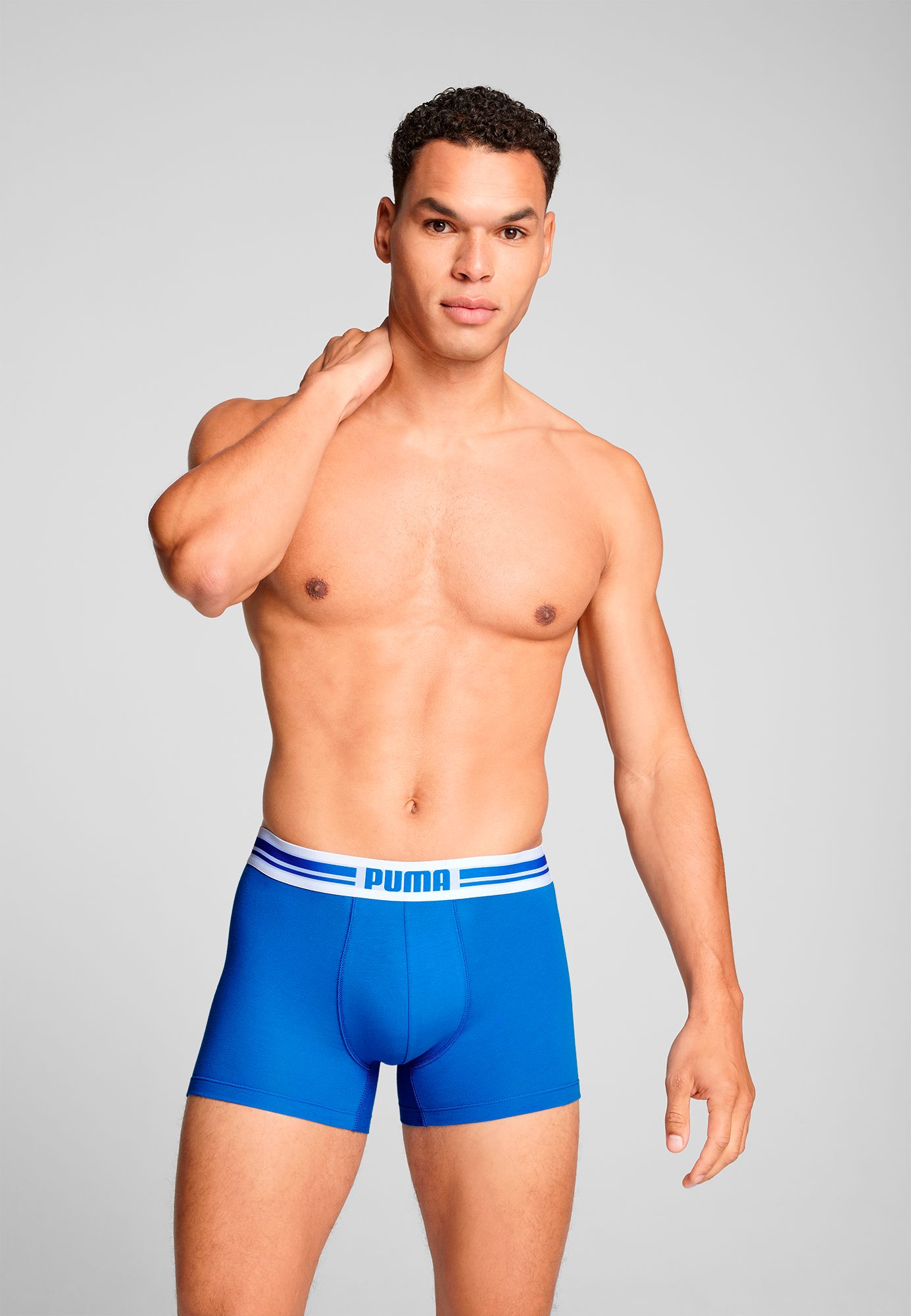 PUMA Boxershorts PUMA MEN EVERYDAY PLACED LOGO BOXERS 2P (2er Pack) mit Logo Webbund