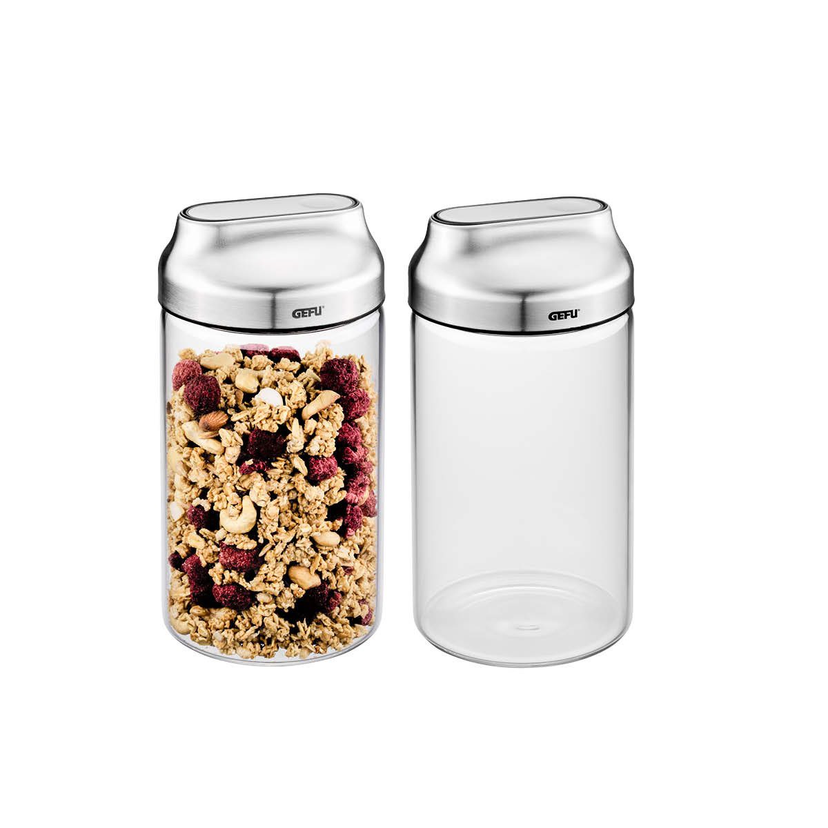GEFU Vorratsdose Vorratsdosen KIPPO, 1.000 ml, 2 Stück