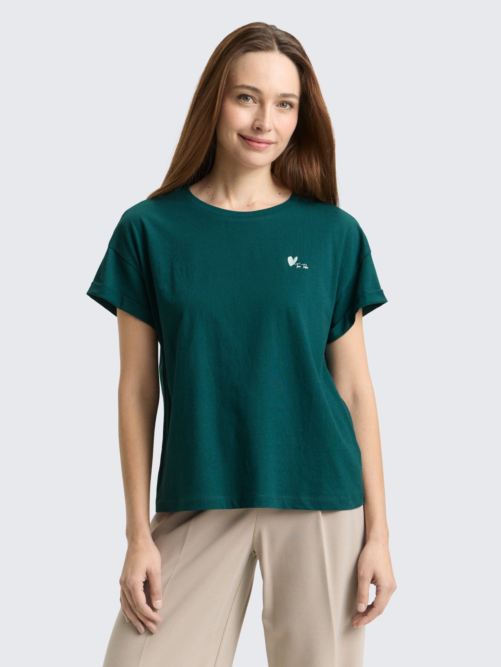 TOM TAILOR T-Shirt T-Shirt T-Shirt mit Stickerei günstig online kaufen