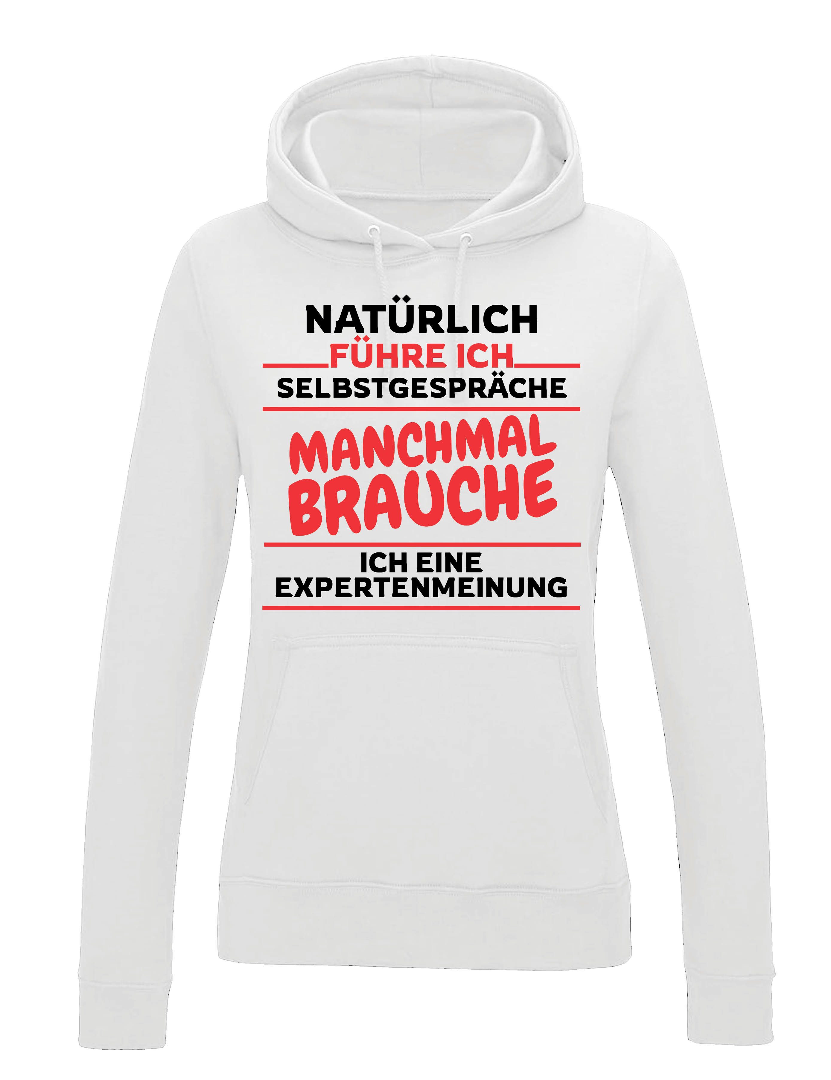 Kapuzenpullover "Selbstgespräche" Damen Hoodie Pullover mit lustigen Print Geschenk