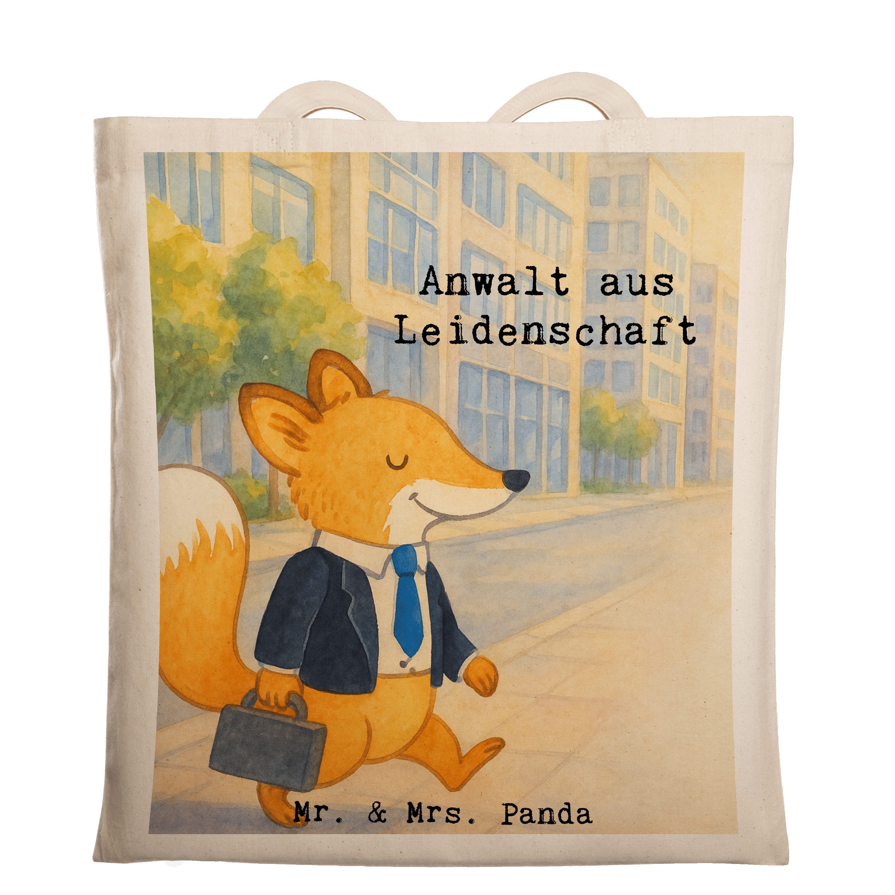 Mr. & Mrs. Panda Tragetasche Anwalt Leidenschaft Design, Tote Bag, Weiß, Tragetasche, Beruf, Spruc (Packung), Tragetasche Büchertasche universaltasche