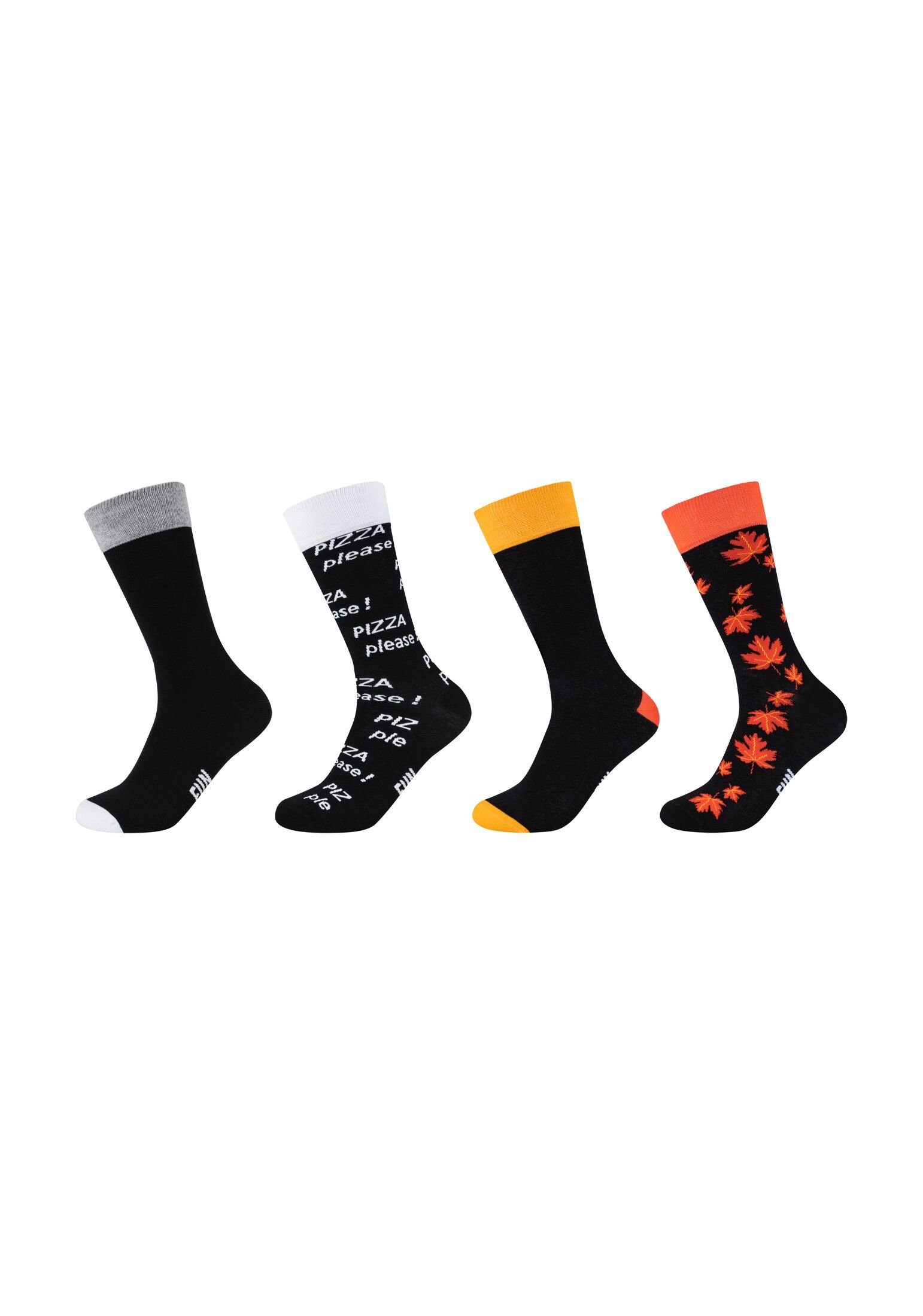 Fun Socks Socken Socken 4er Pack black | Socken
