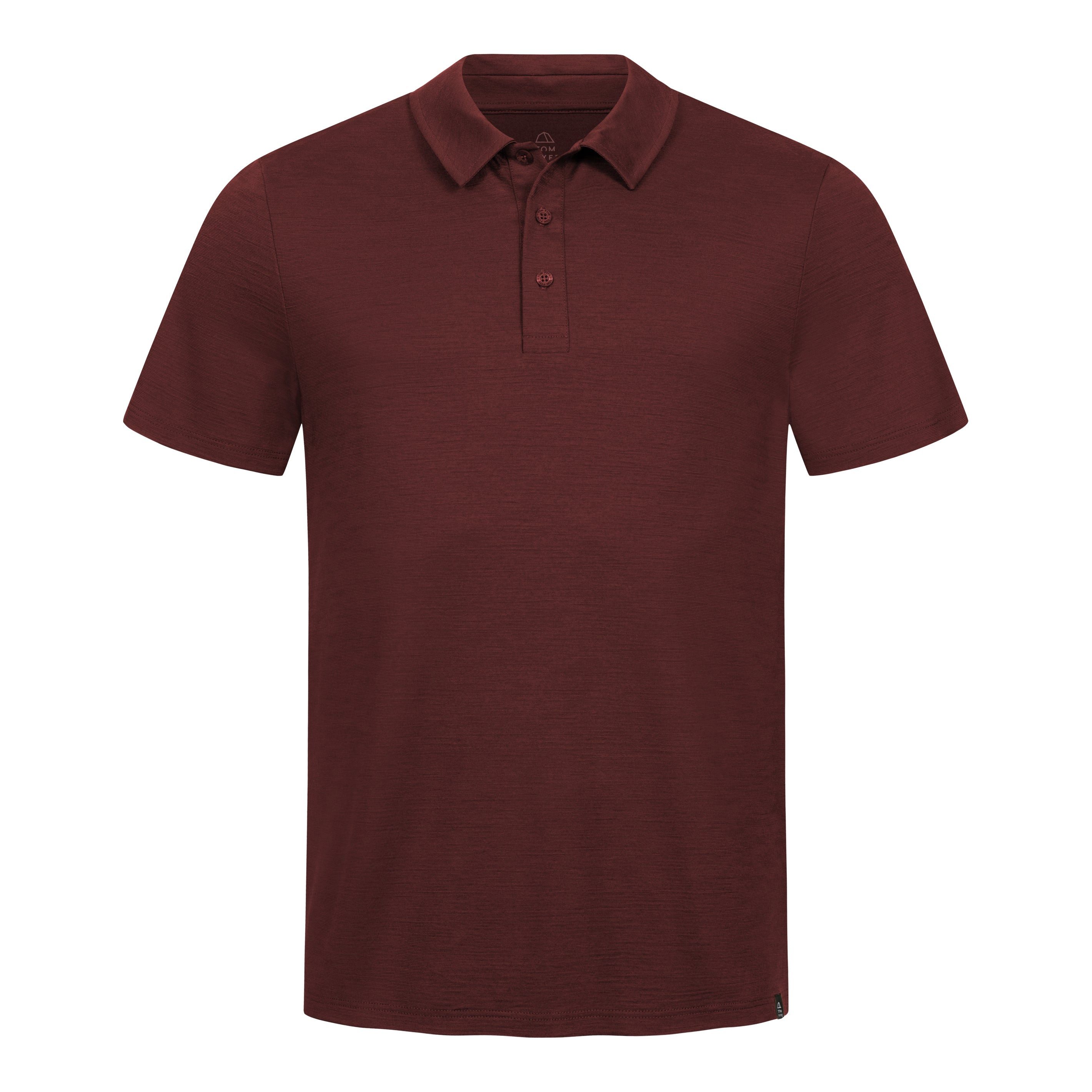 Poloshirt TOM FYFE Merino Poloshirt Herren Burgundy / M