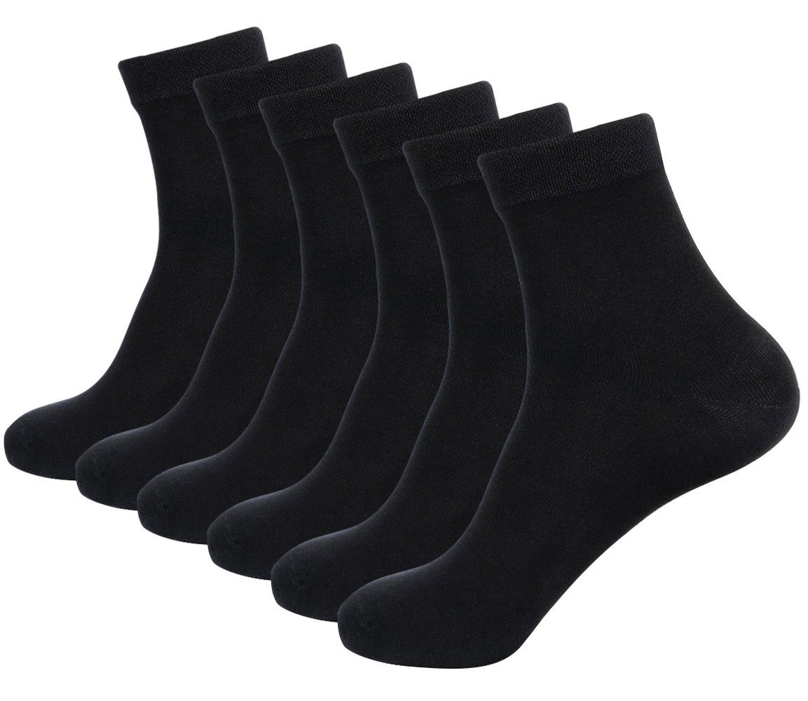 Vaxiuja Langsocken Herren Stretch Cotton Crew Socken, 6er-Pack, 39-42cm und  43-46cm (Beutel)