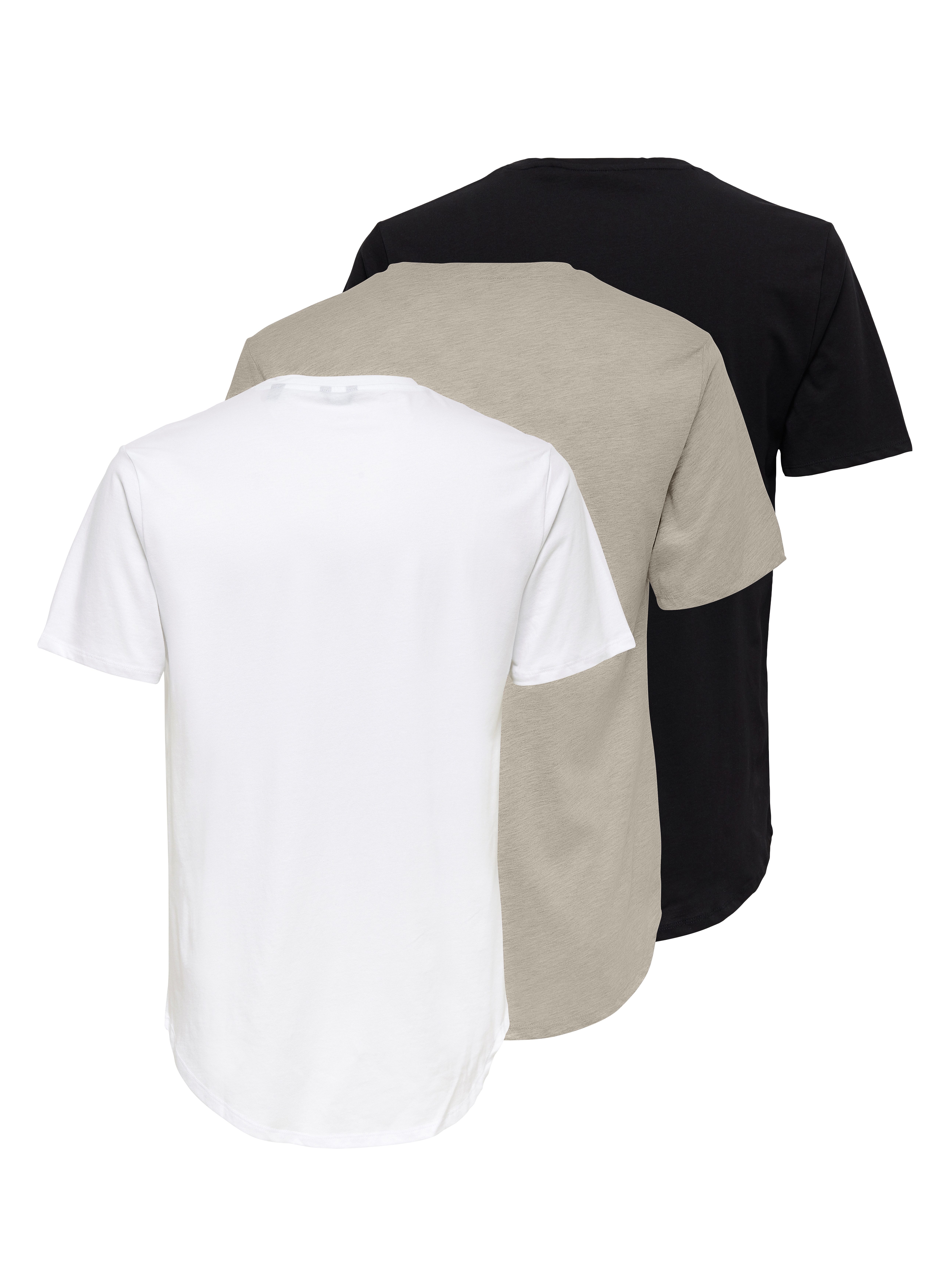 ONLY & SONS T-Shirt ONSMATT LONGY SS TEE 3-PACK (Packung, 3-tlg) Baumwolle, relaxed fit – Bild 5 von 5