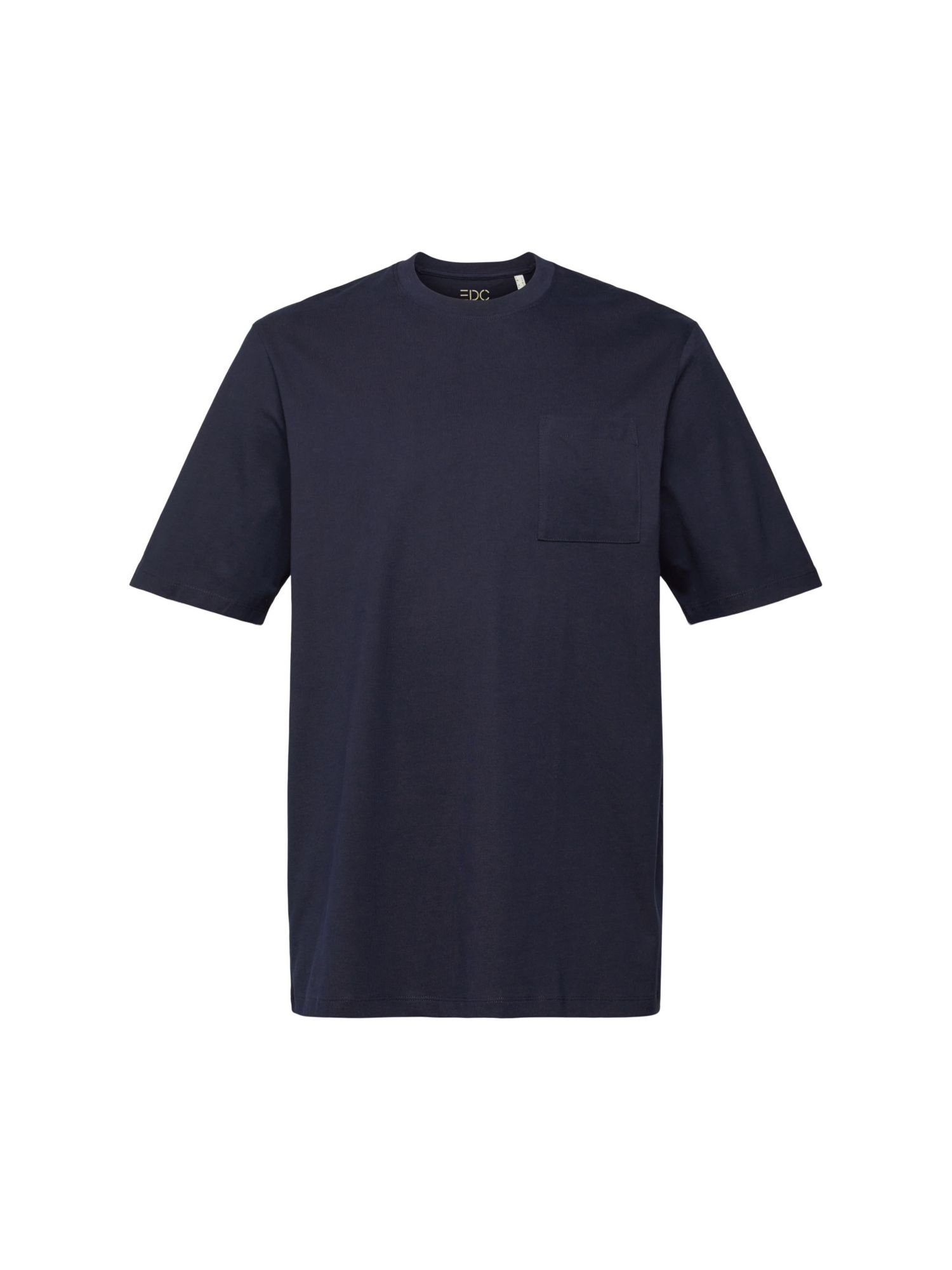 edc by Esprit T-Shirt Jersey T-Shirt, 100% Baumwolle (1-tlg) NAVY