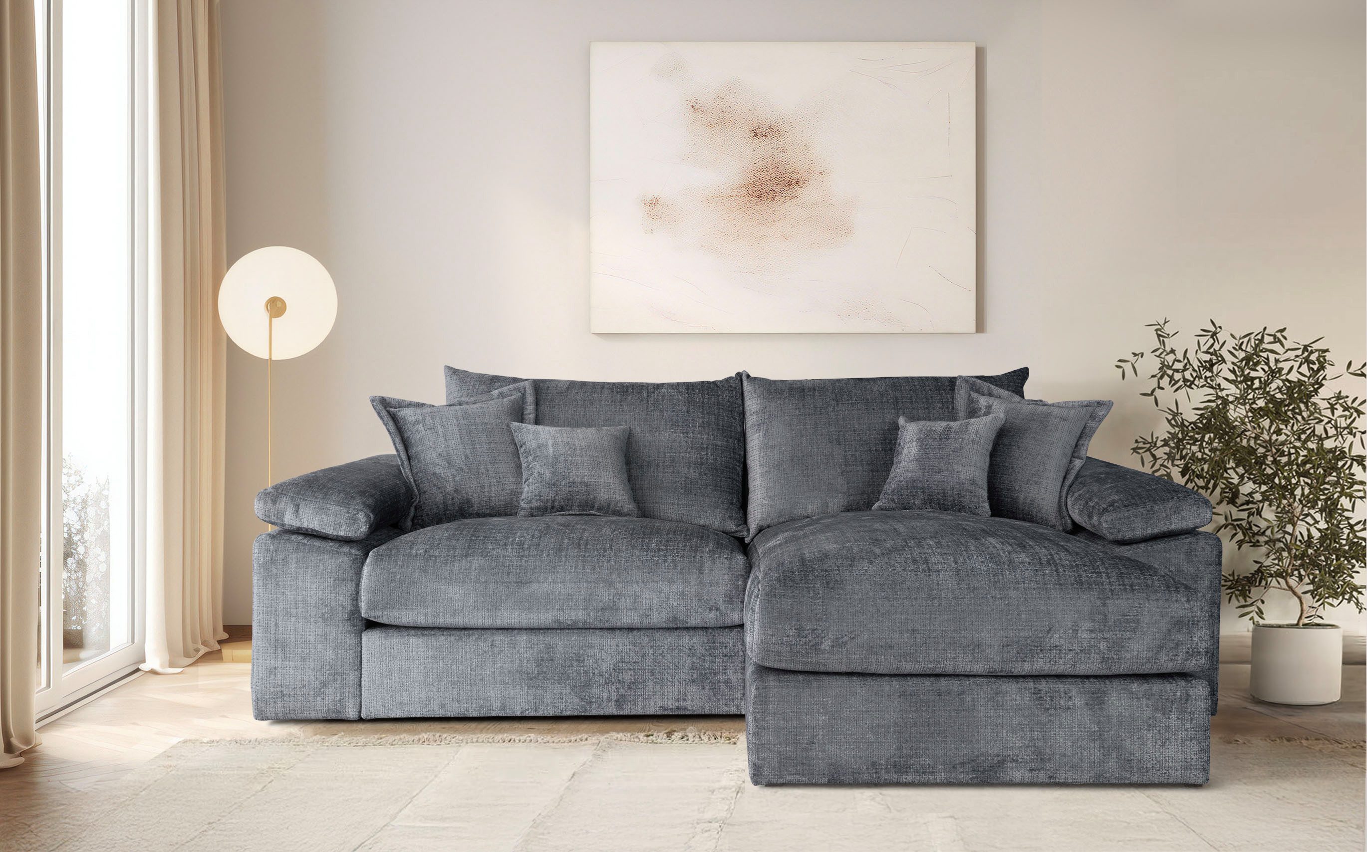 Home affaire Ecksofa Soft&Cosy XL L-Form, B: 246 cm, Mega-Sofa, Cord oder C günstig online kaufen